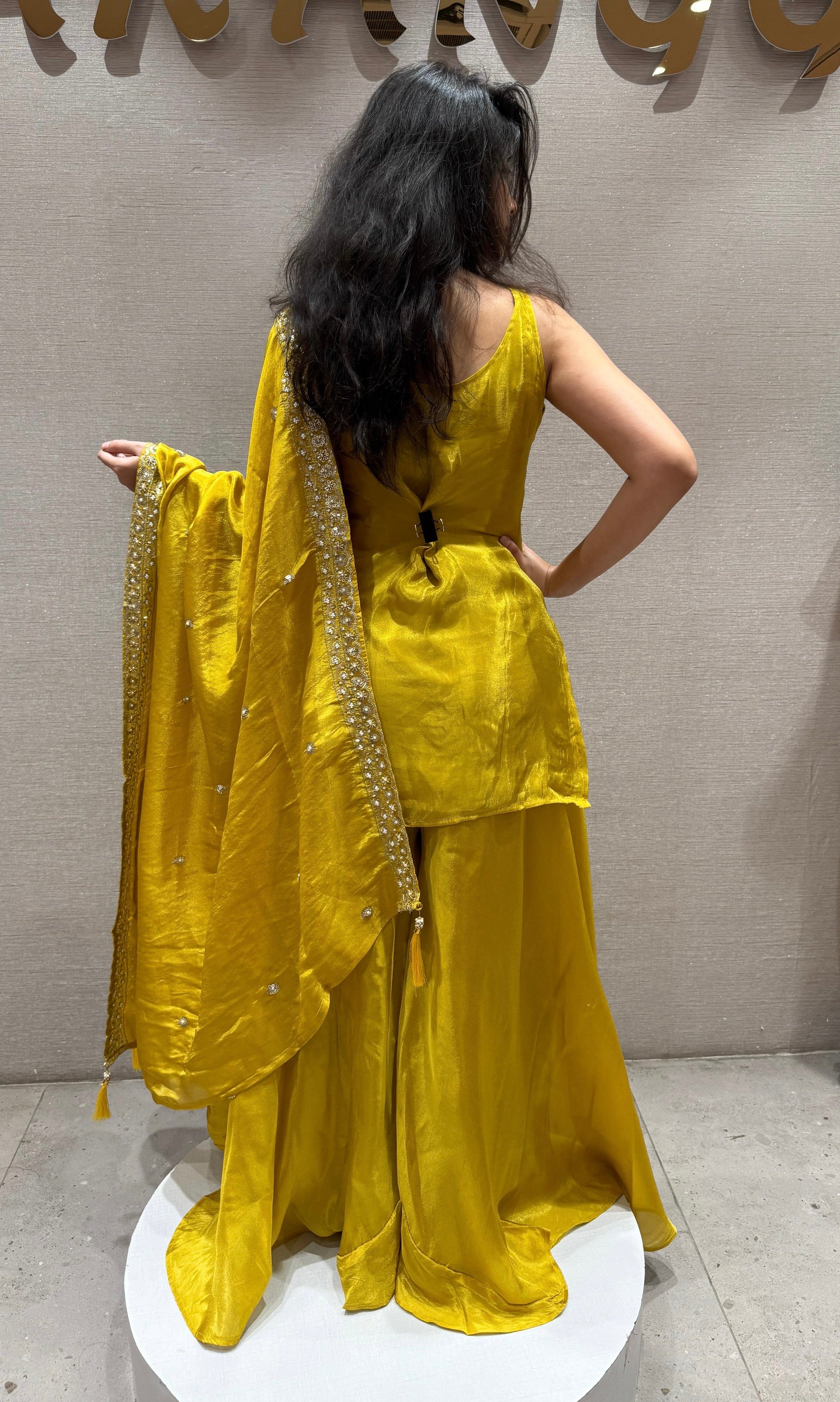 Marigold Glow Embroidered Palazzo