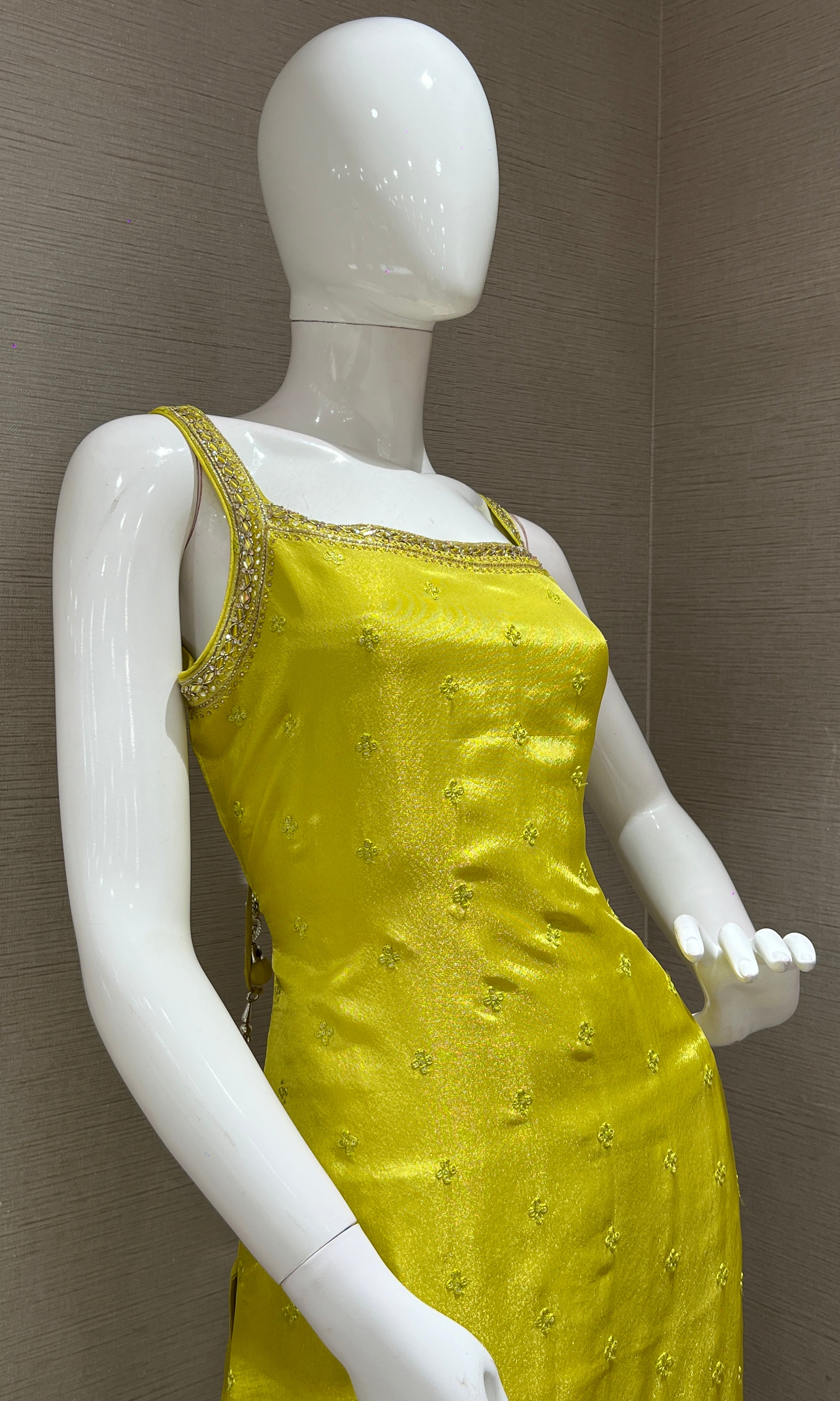 Lemon Glow Embellished Kurta Set