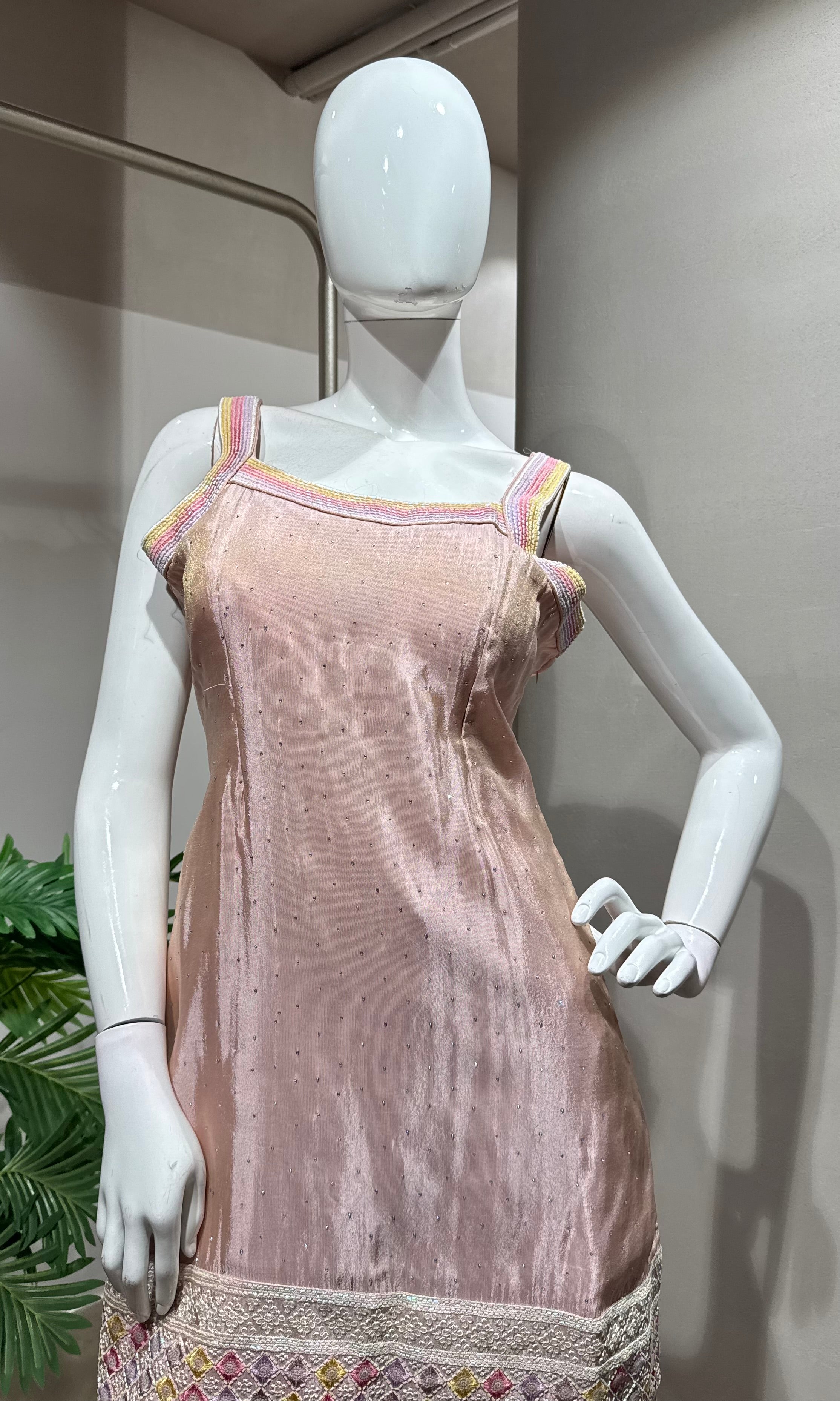 pink rose gold palazzo set