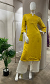 YELLOW ETHNIC KURTI TOP