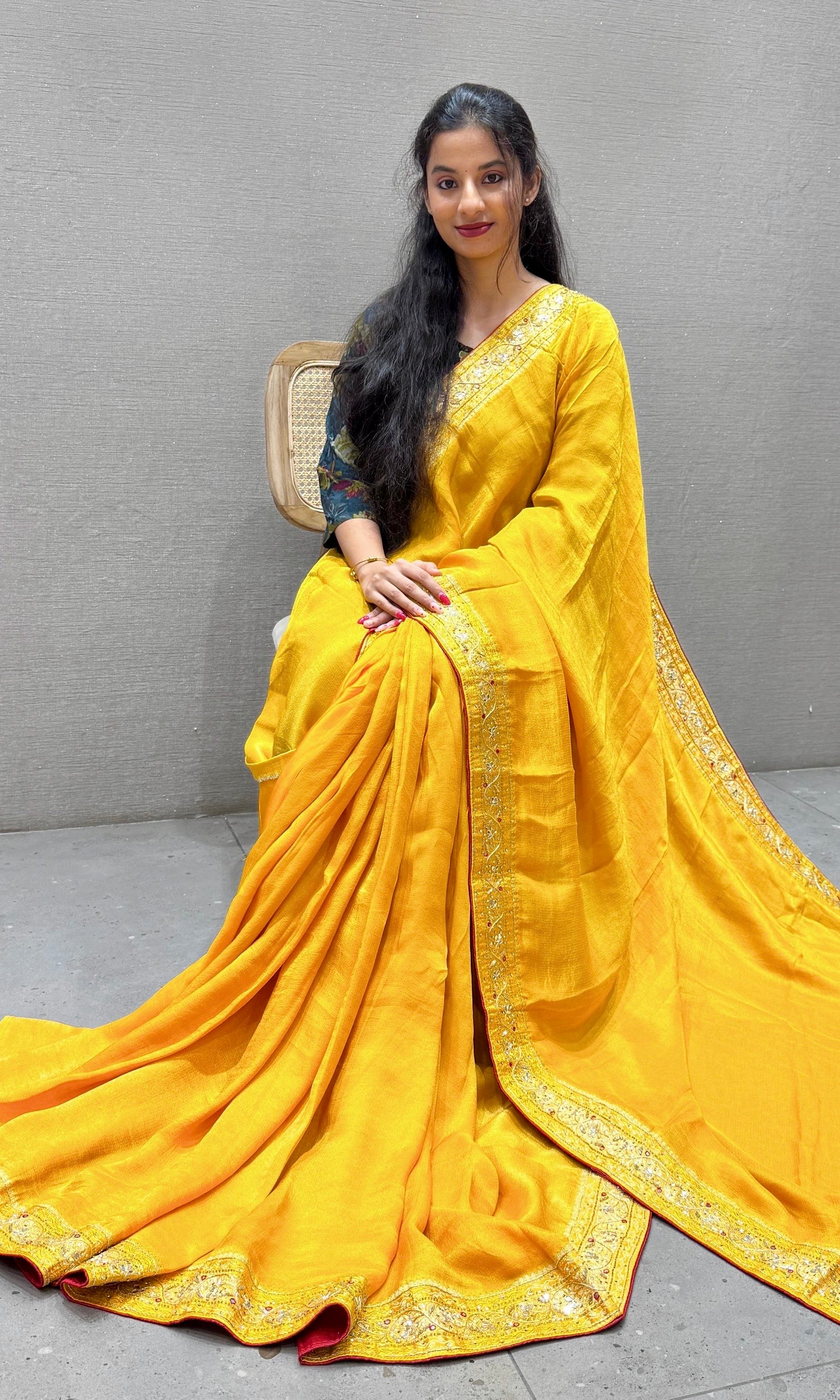 Yellow saree