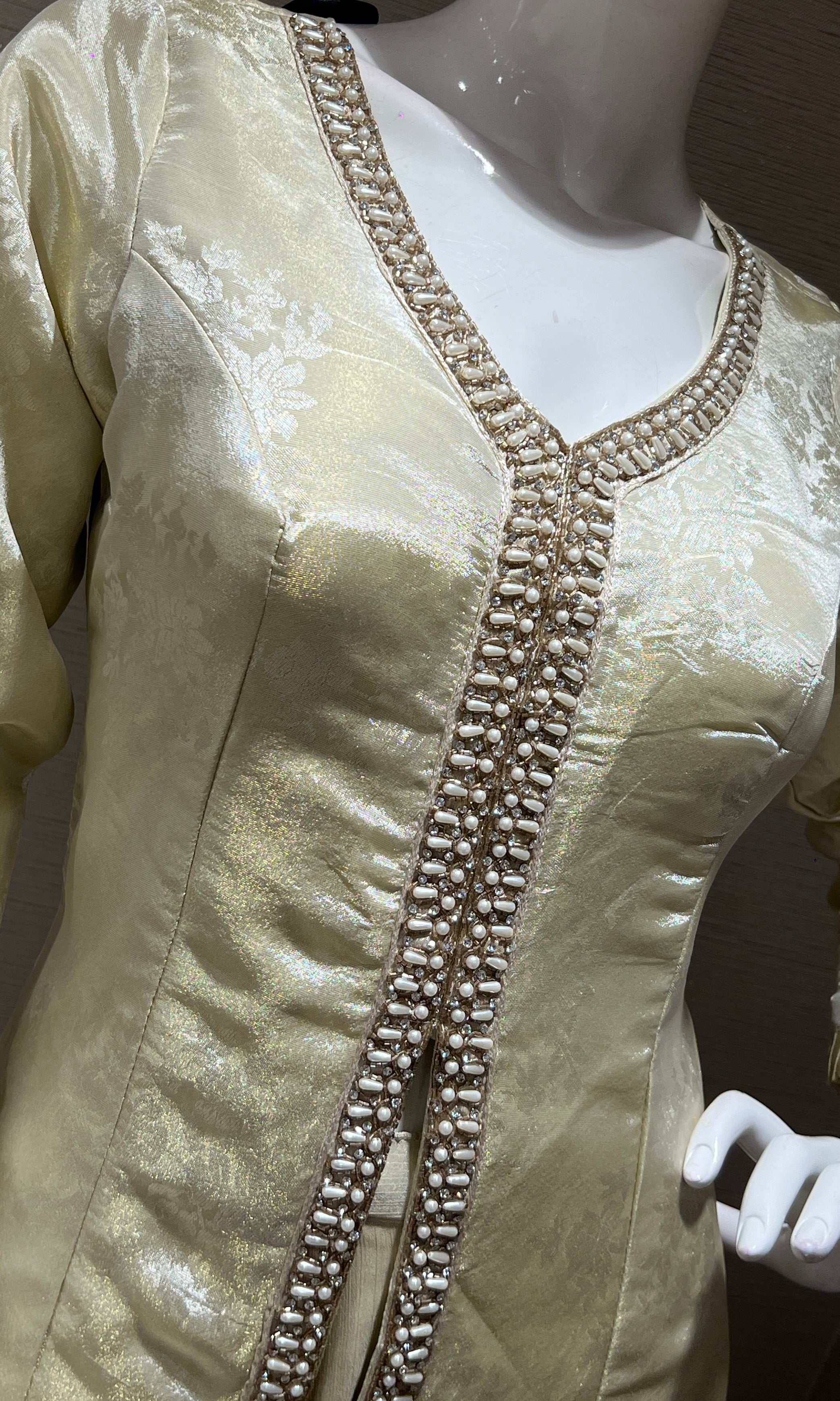 Half White Embroidered Sharara Palazoo