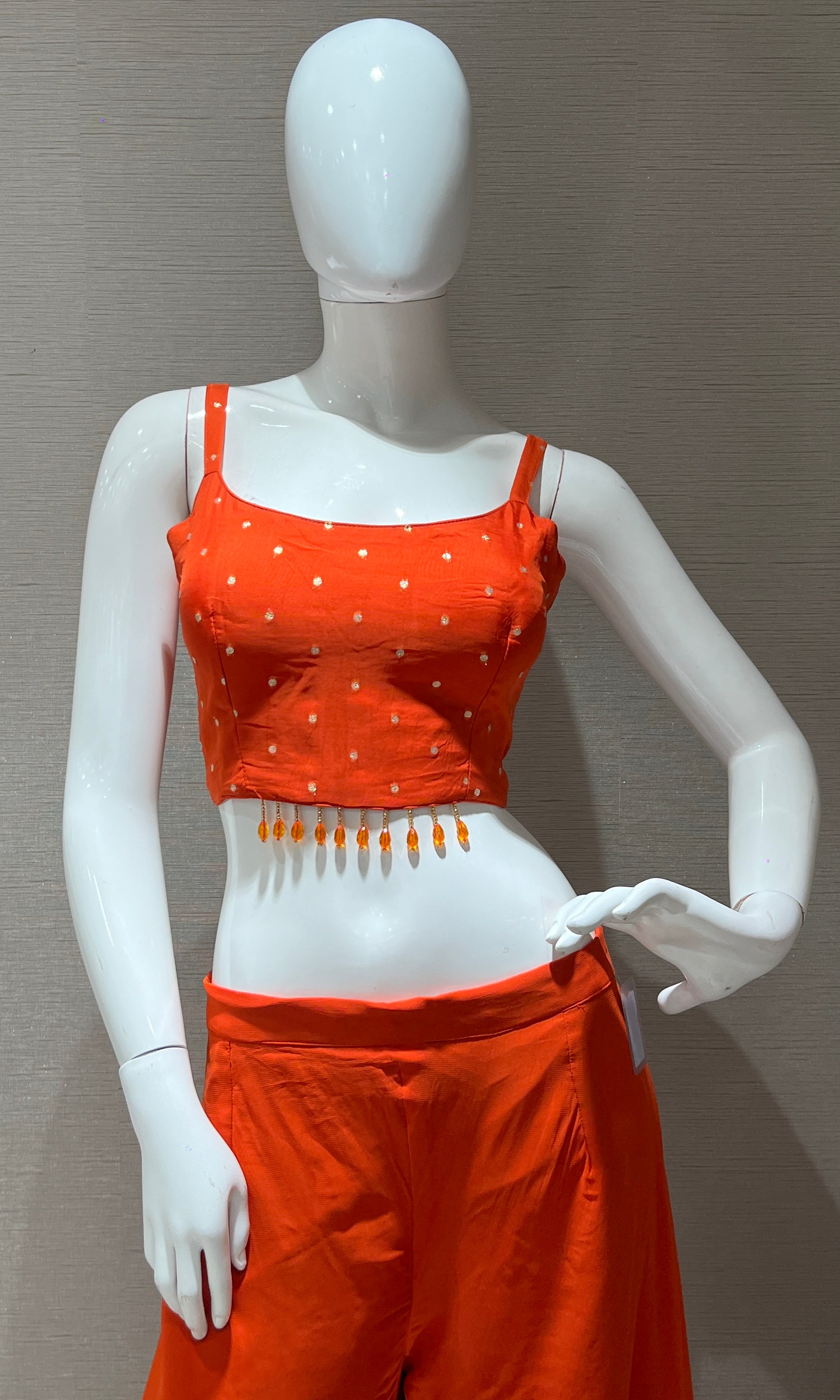 Orange palazzo with jacket