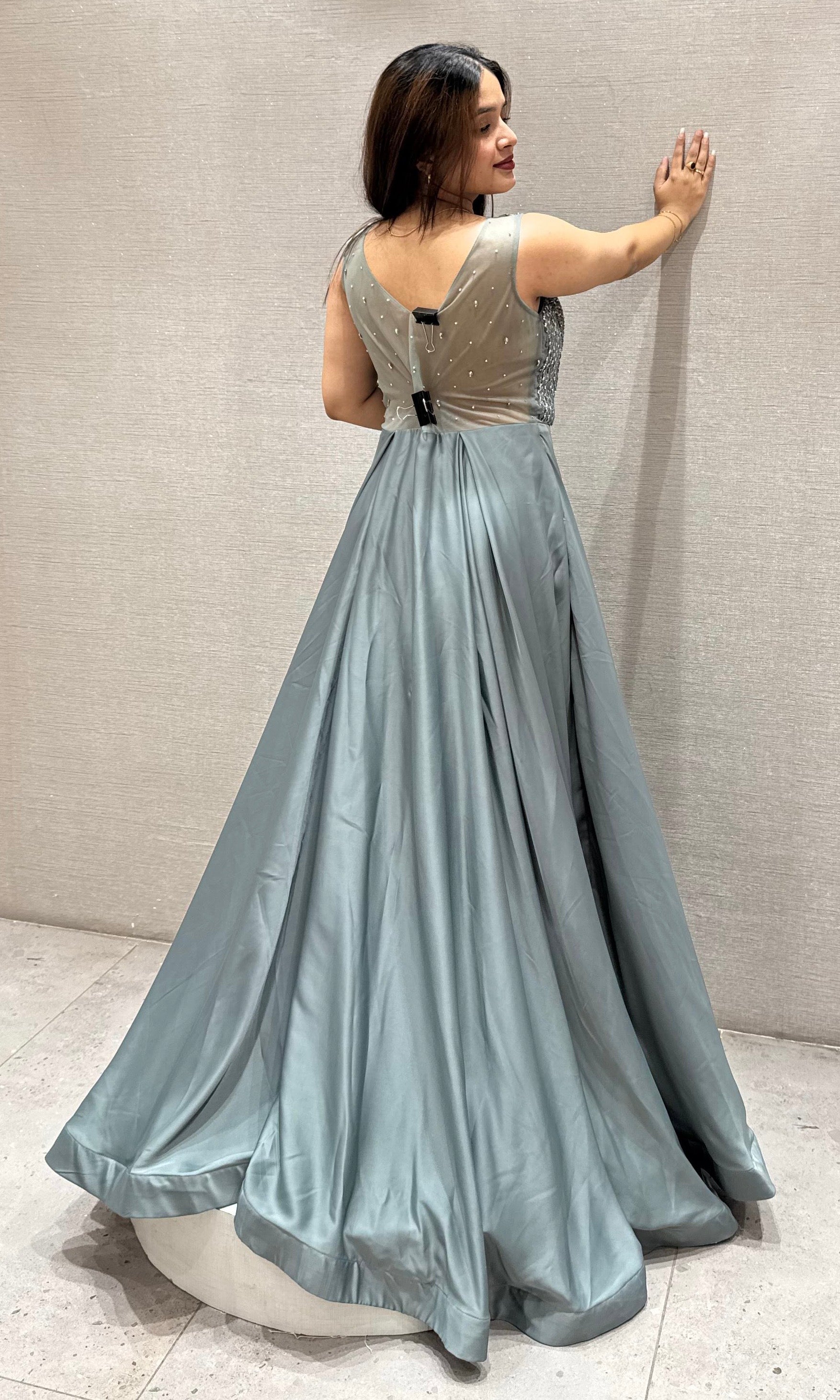 Grey long dress