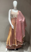 Onion pink Anarkali WITH PALAZZO PANTS