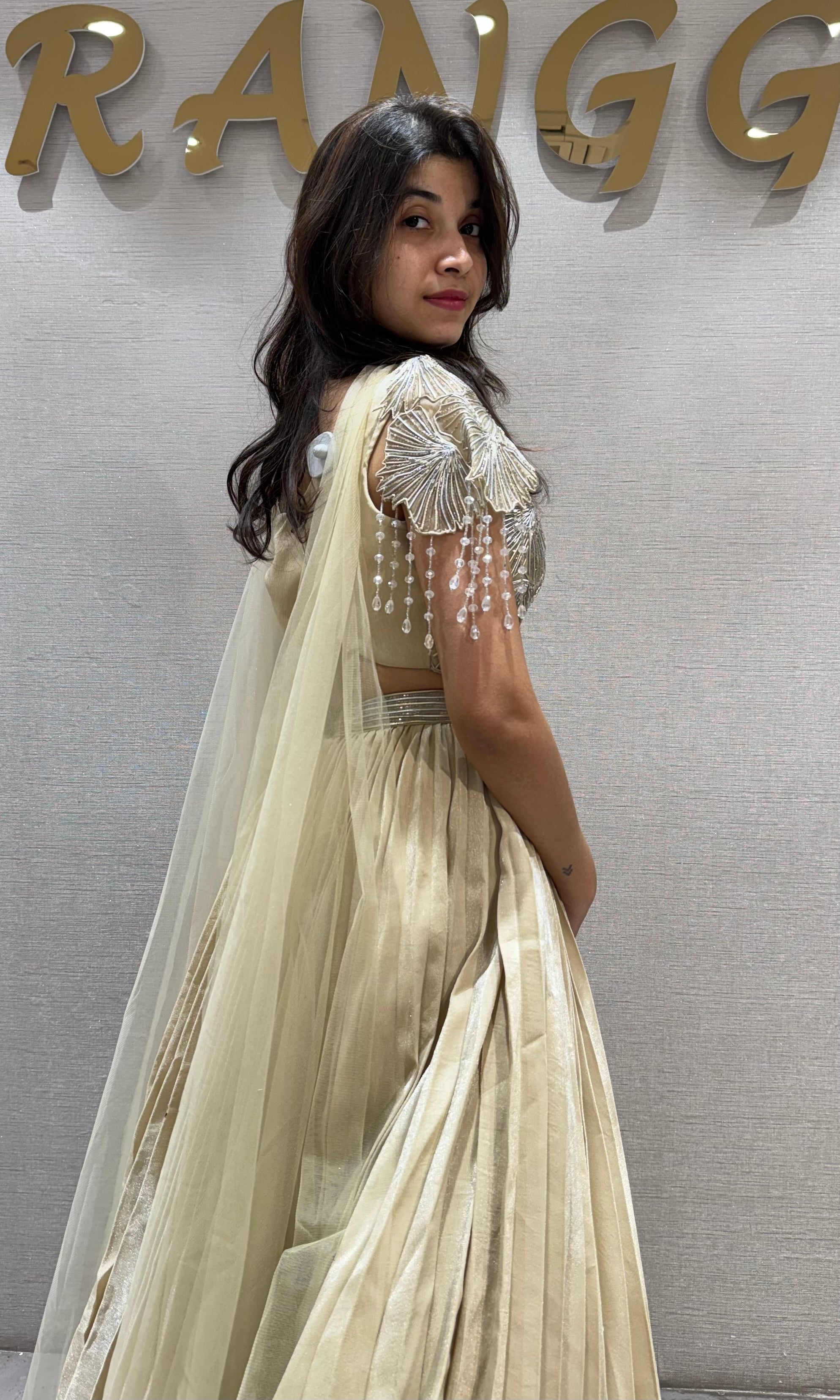 Beagh gold designer lehenga set
