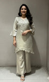 GREY MIRROR EMBELLISHED CORD SET