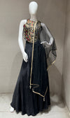 Black Gold Embroidery palazzo set