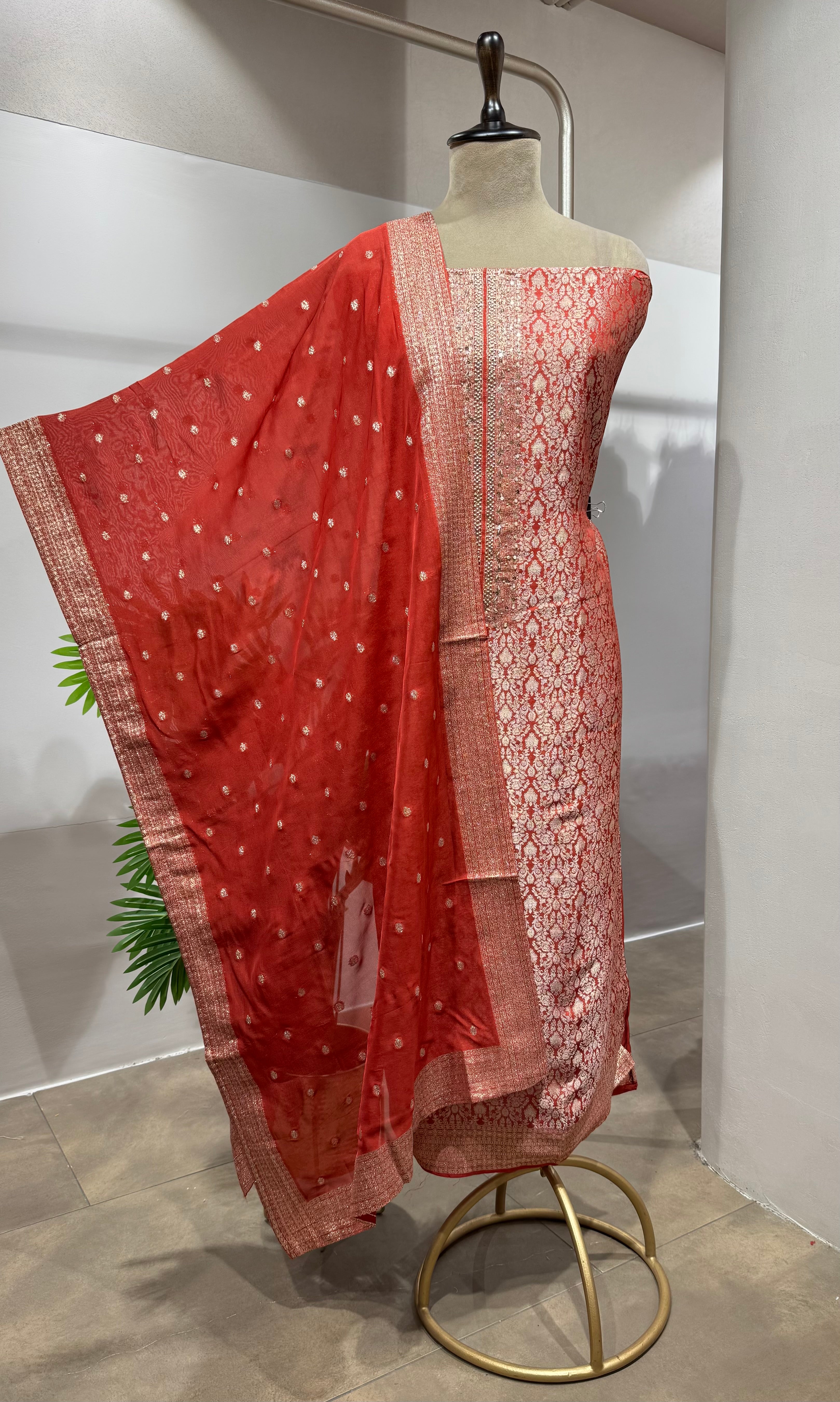 RANI BANARASI SILK DRESS MATERIAL