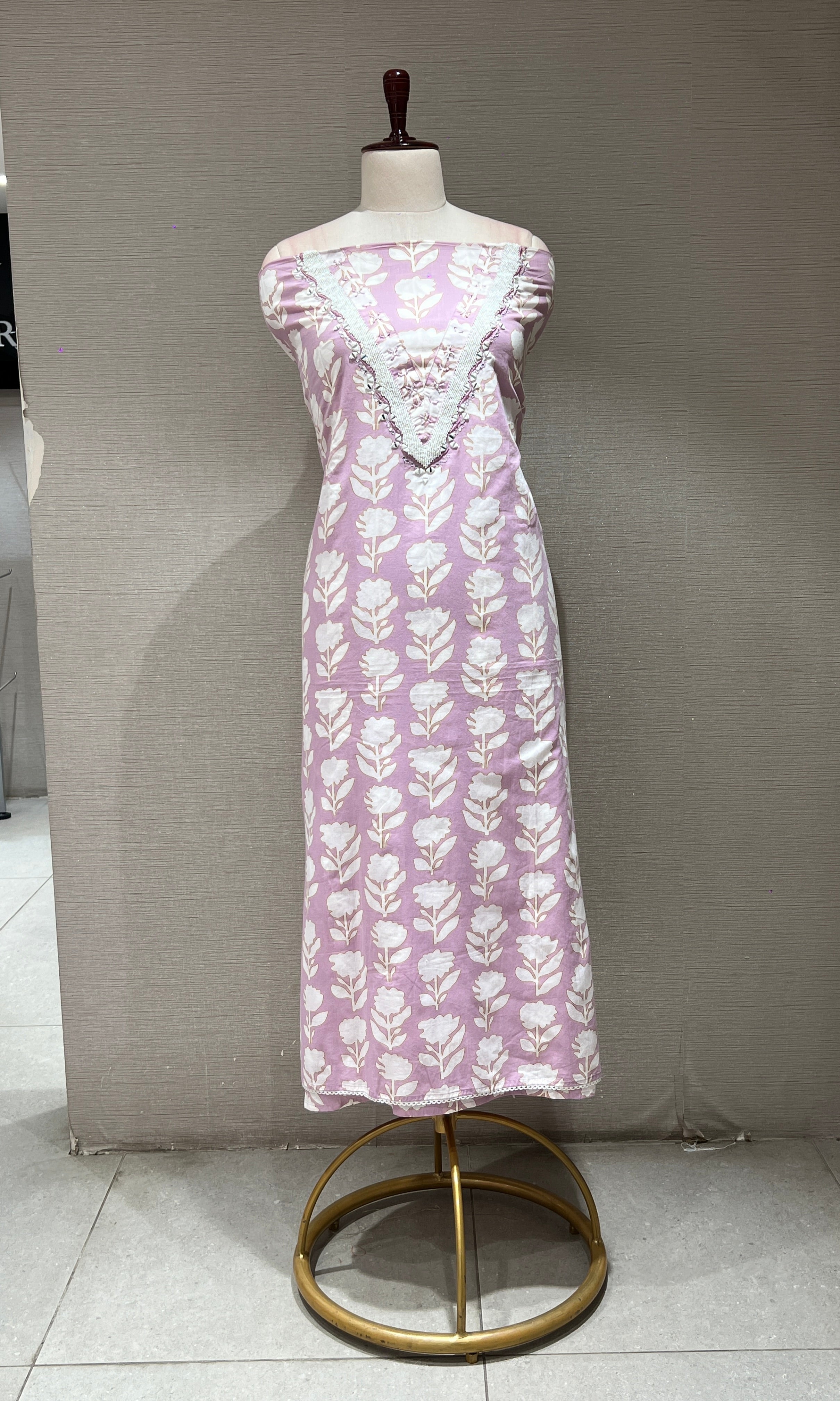 Light purple dress material