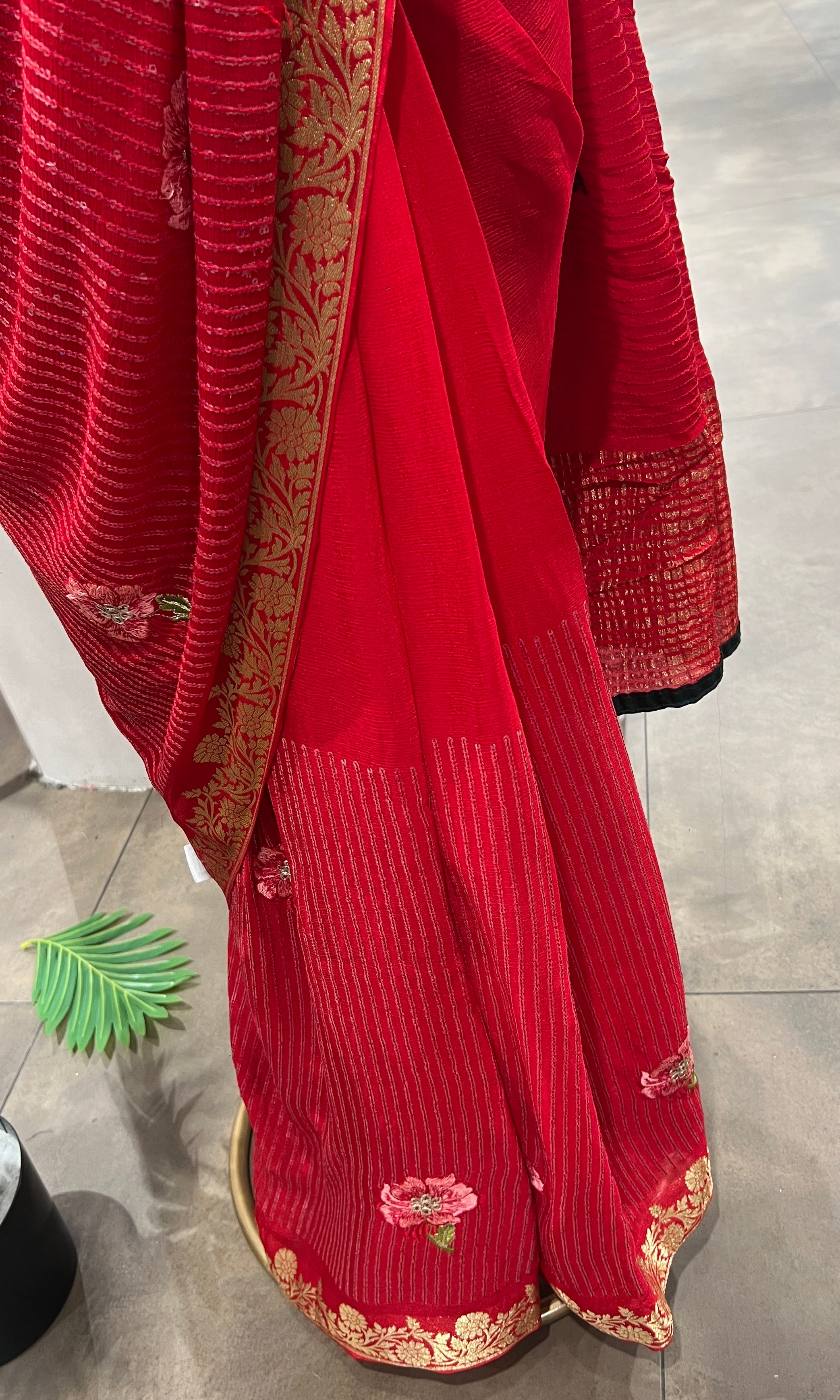 RED ethnic saree