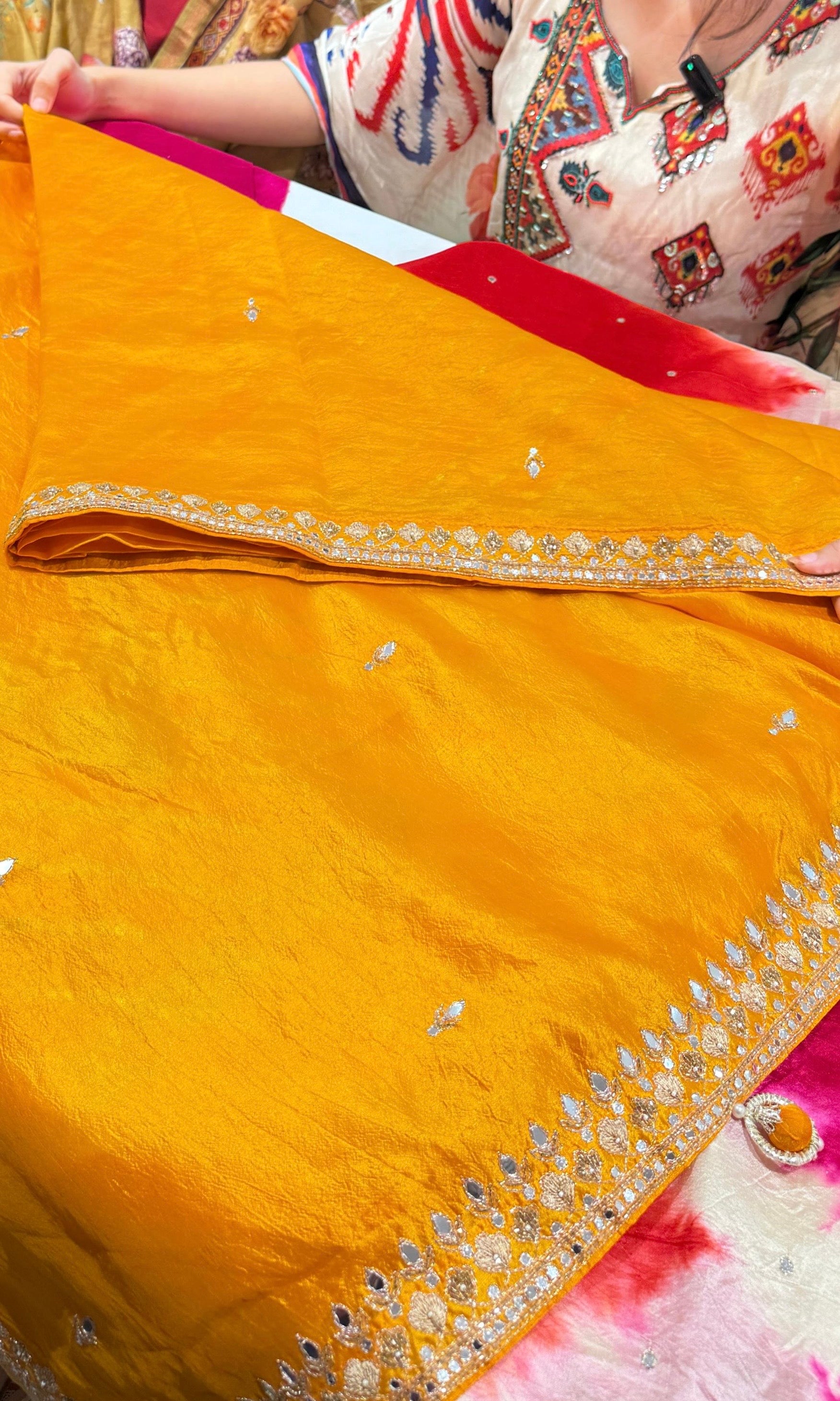 Yellow saree
