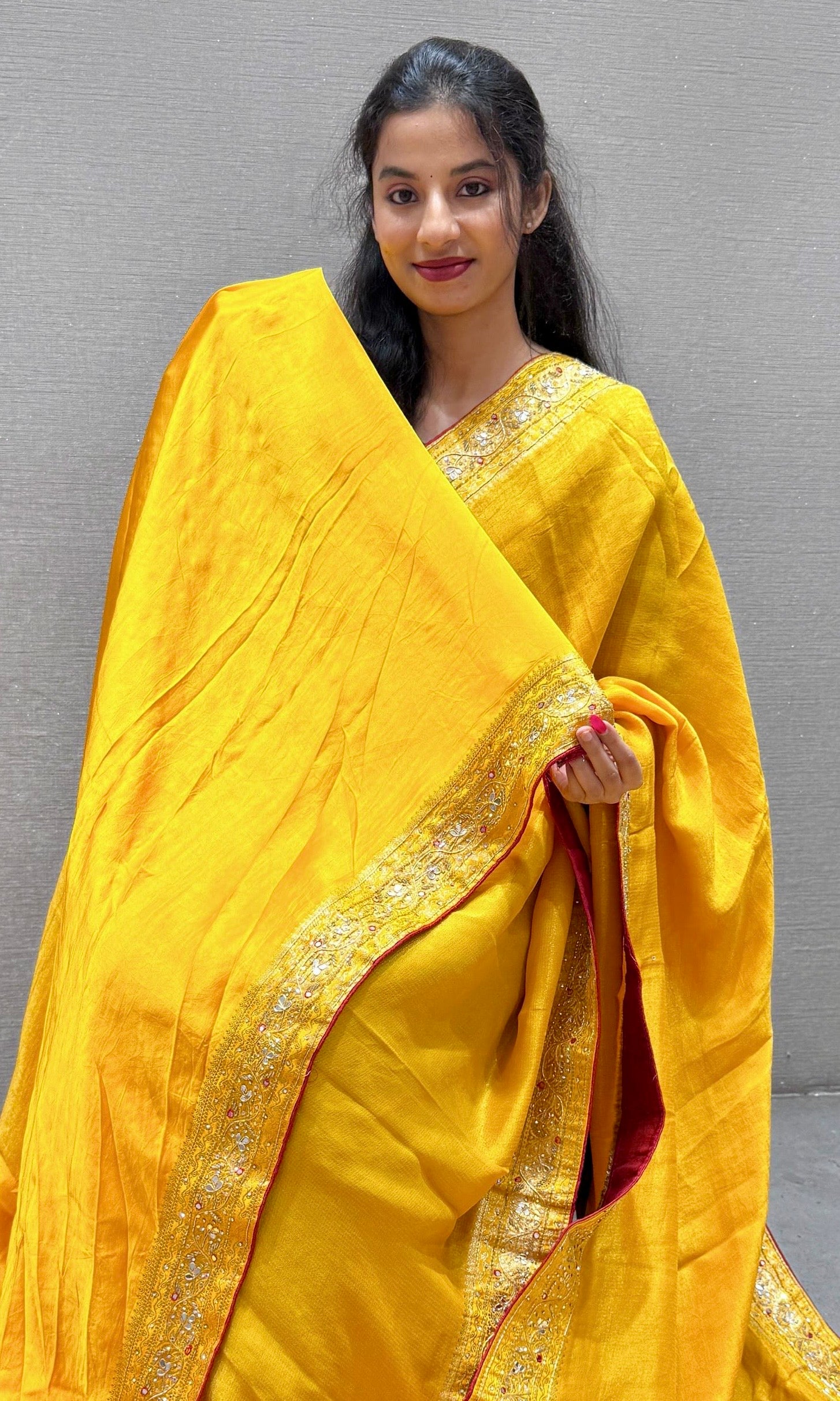 Yellow saree
