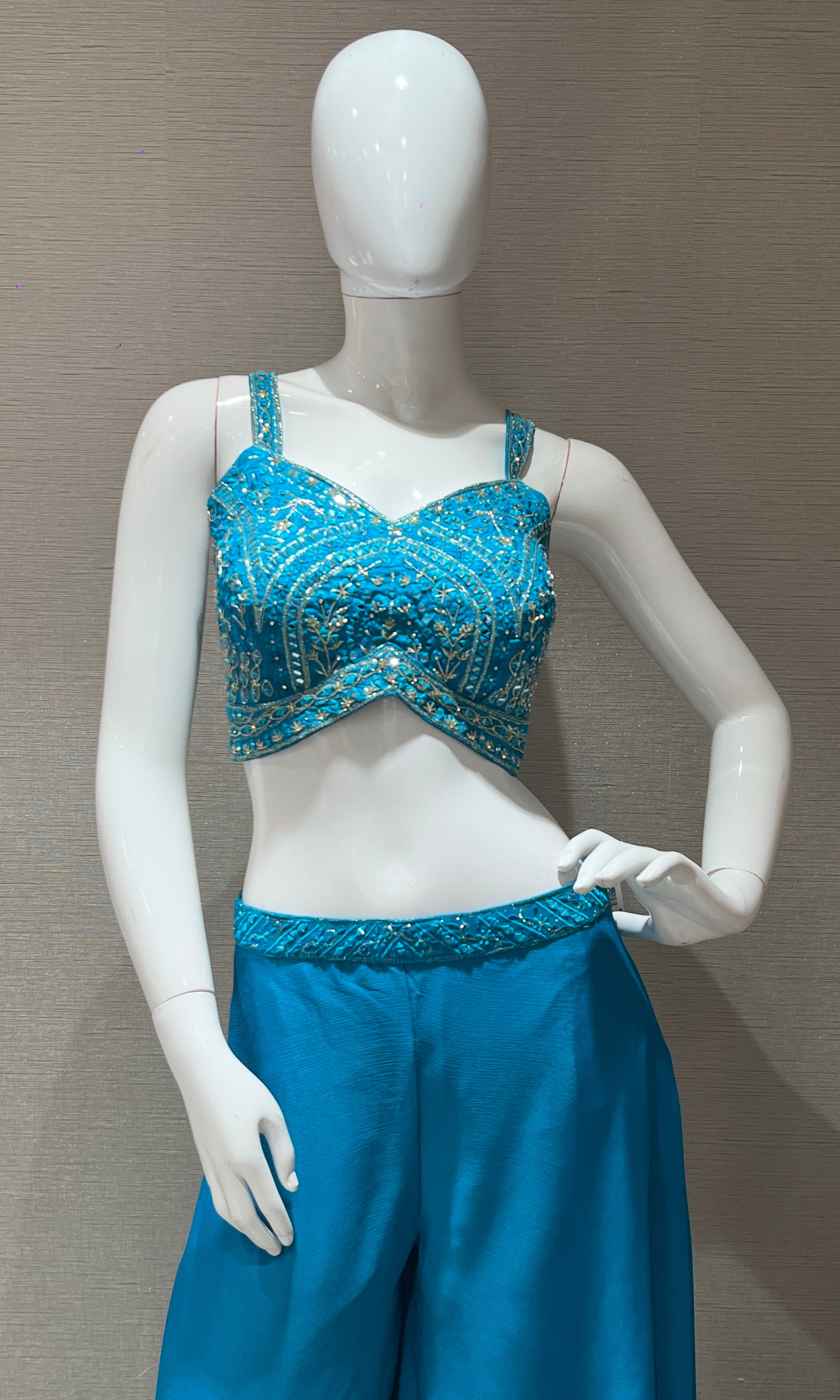 Rama blue palazzo with cape