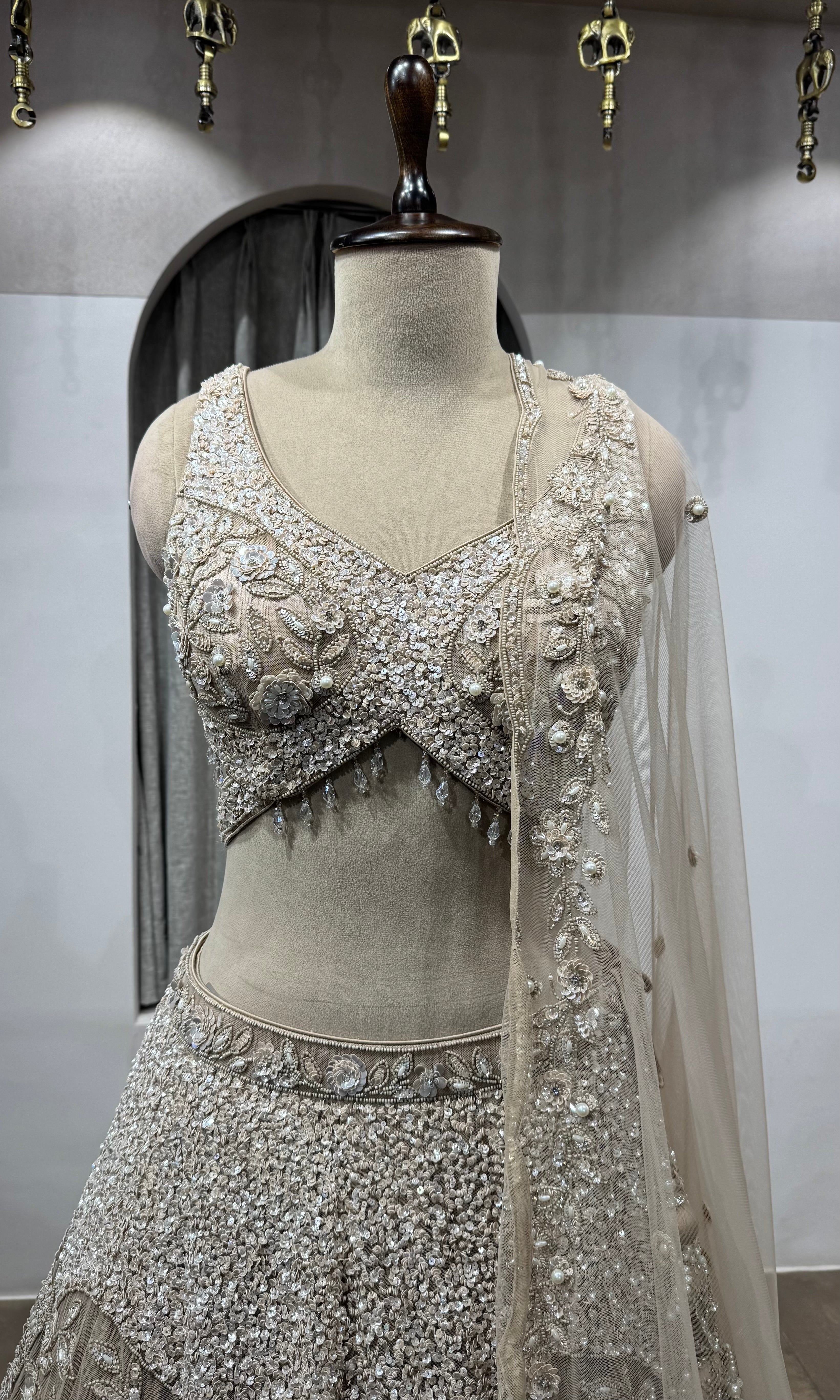MOWE Silver Bridal Lehenga