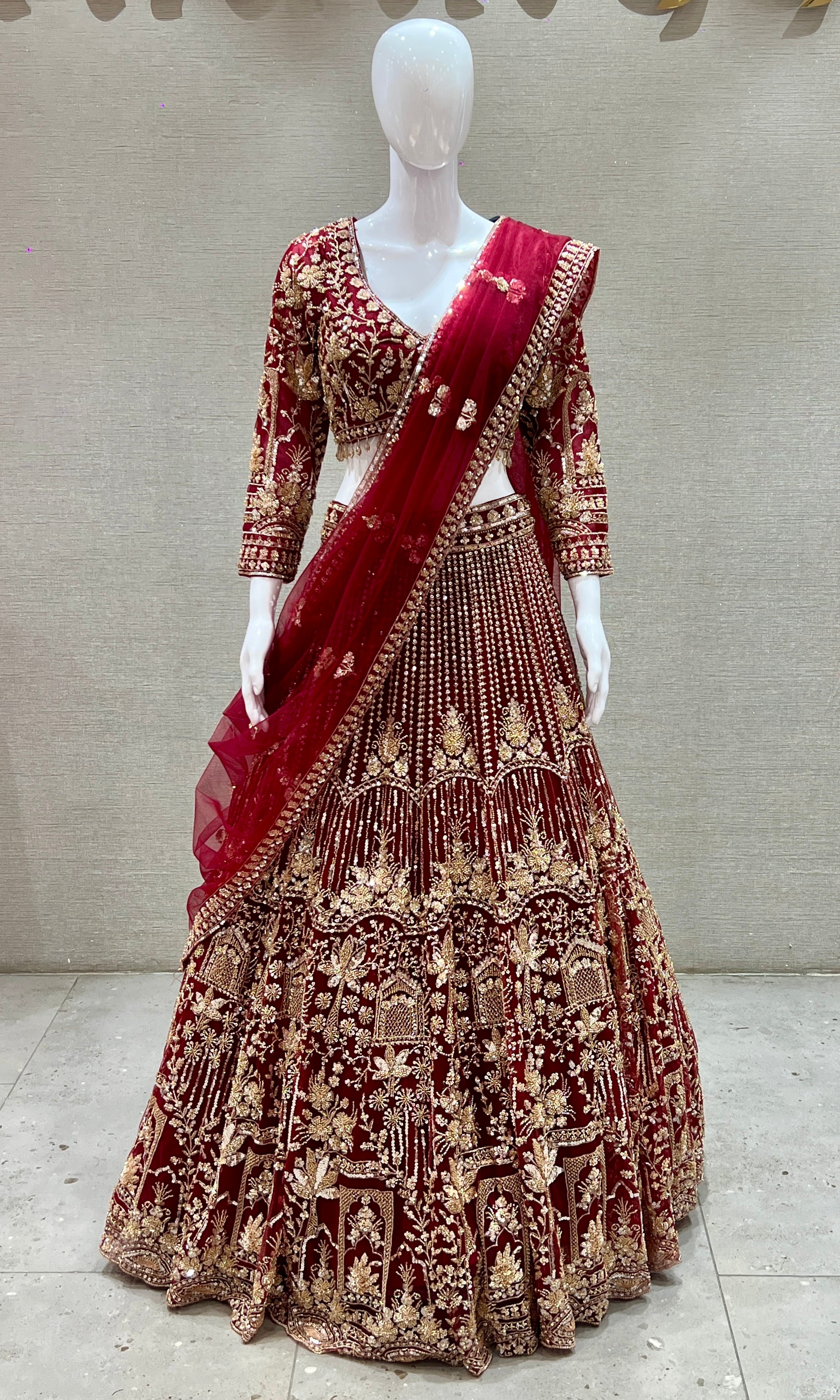 Maroon Lehenga