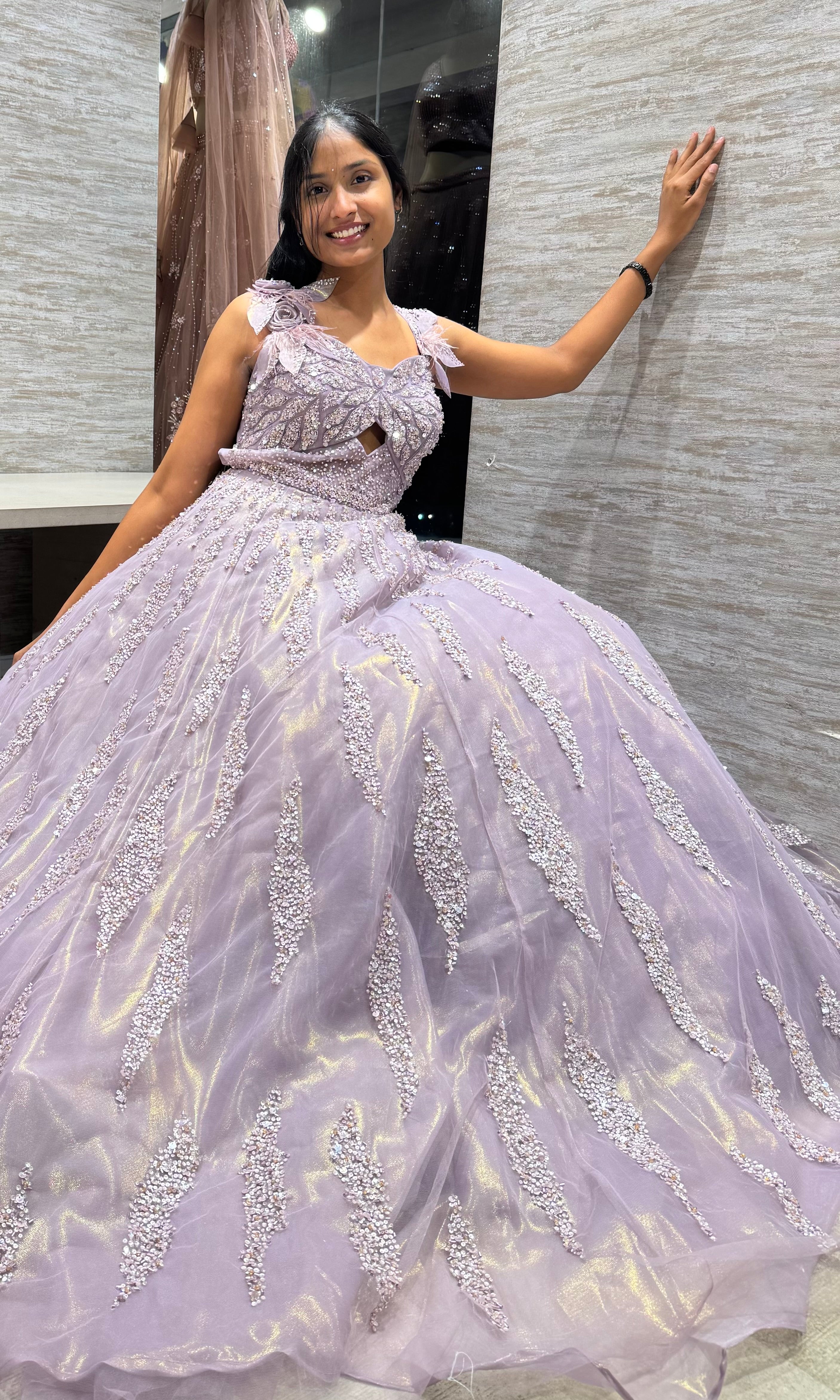 Lilac Embellished Gown