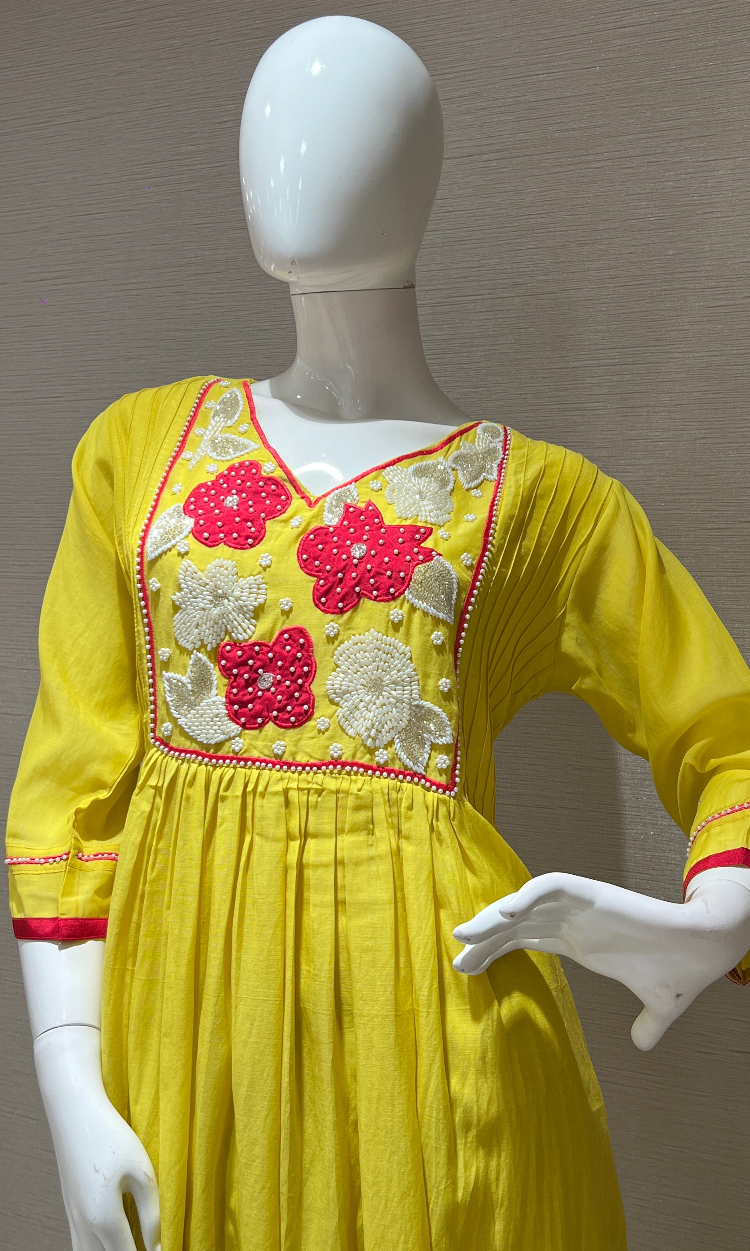 Light yellow kurta set