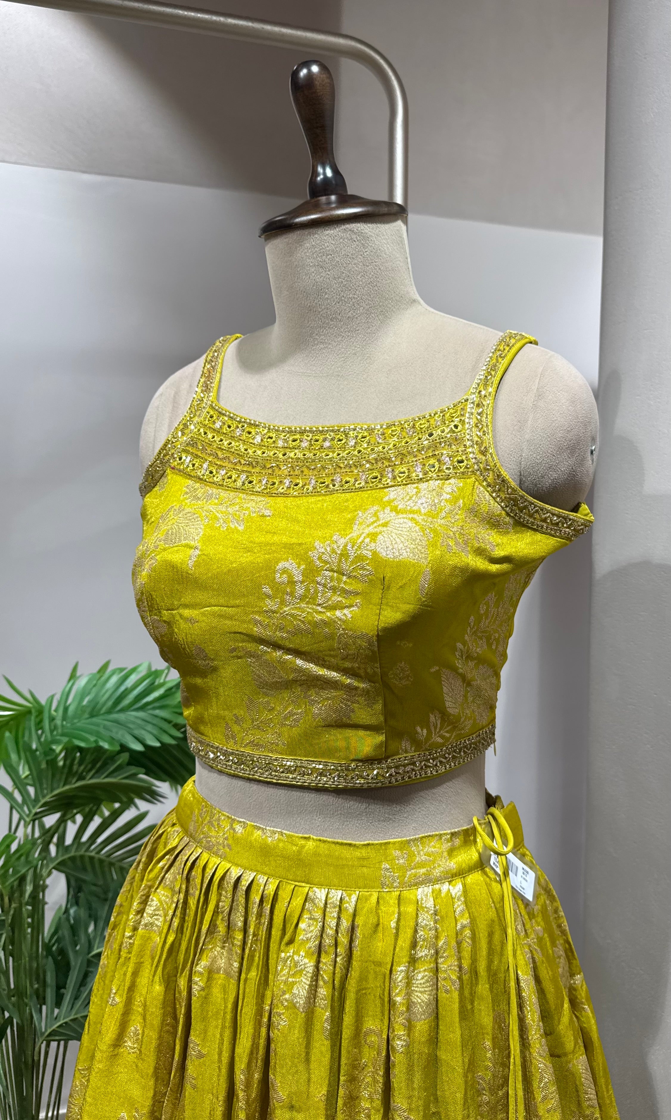 mehandi green raw silk designer lehenga choli