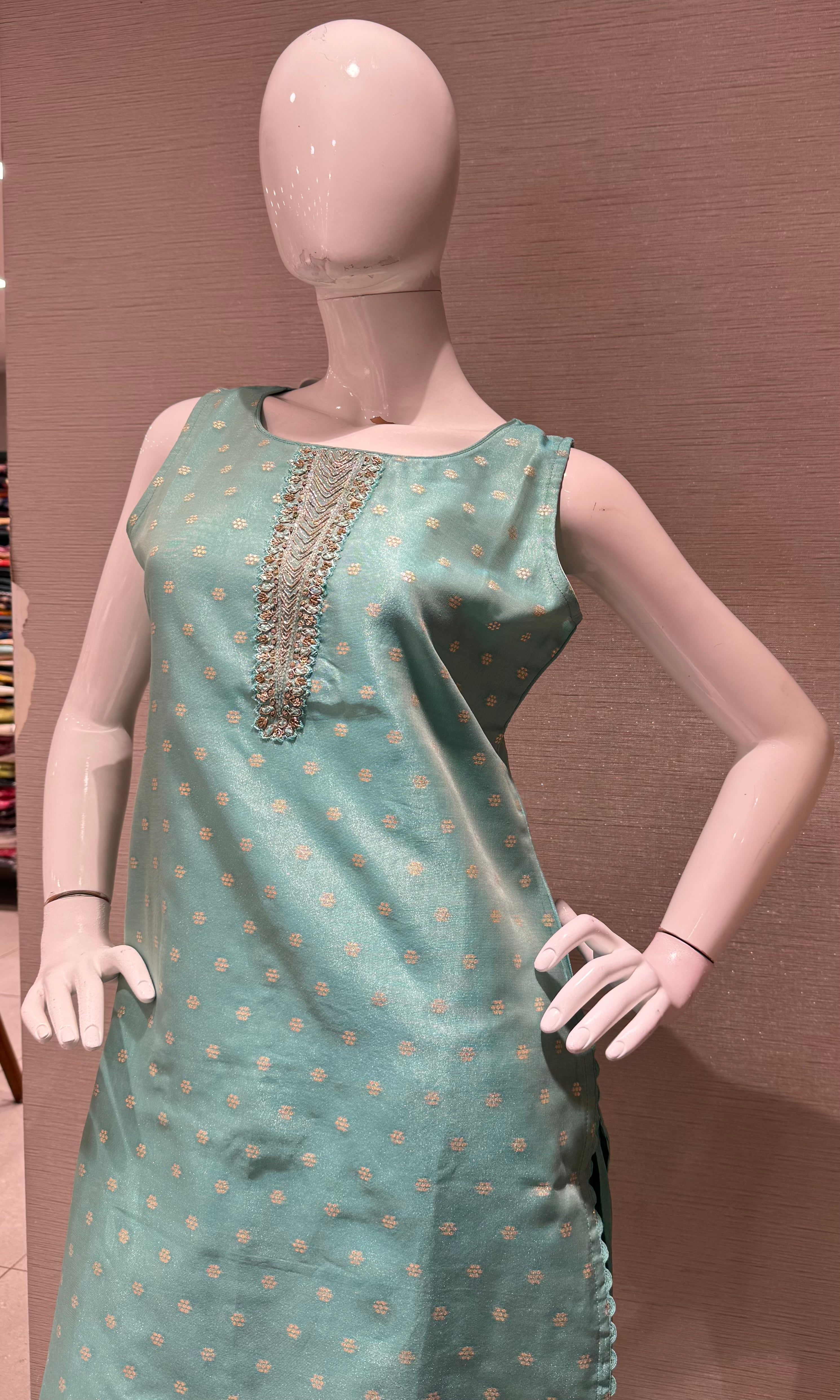 Sea Green Embroidered Salwar Kurta Set