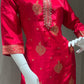 🌺Rani pink kurta set with Banarasi Dupatta🌺