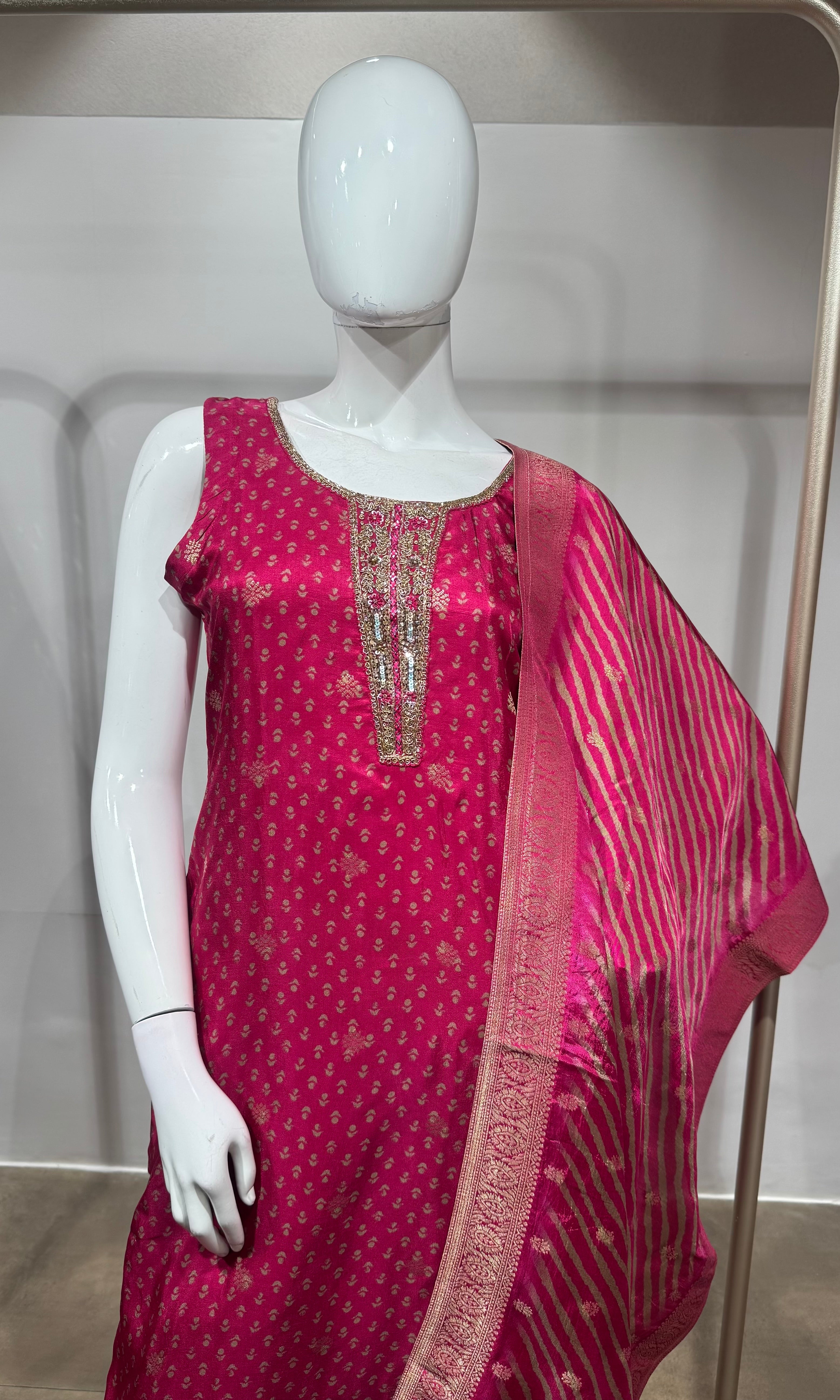 RANI and gold ethnic kurta set