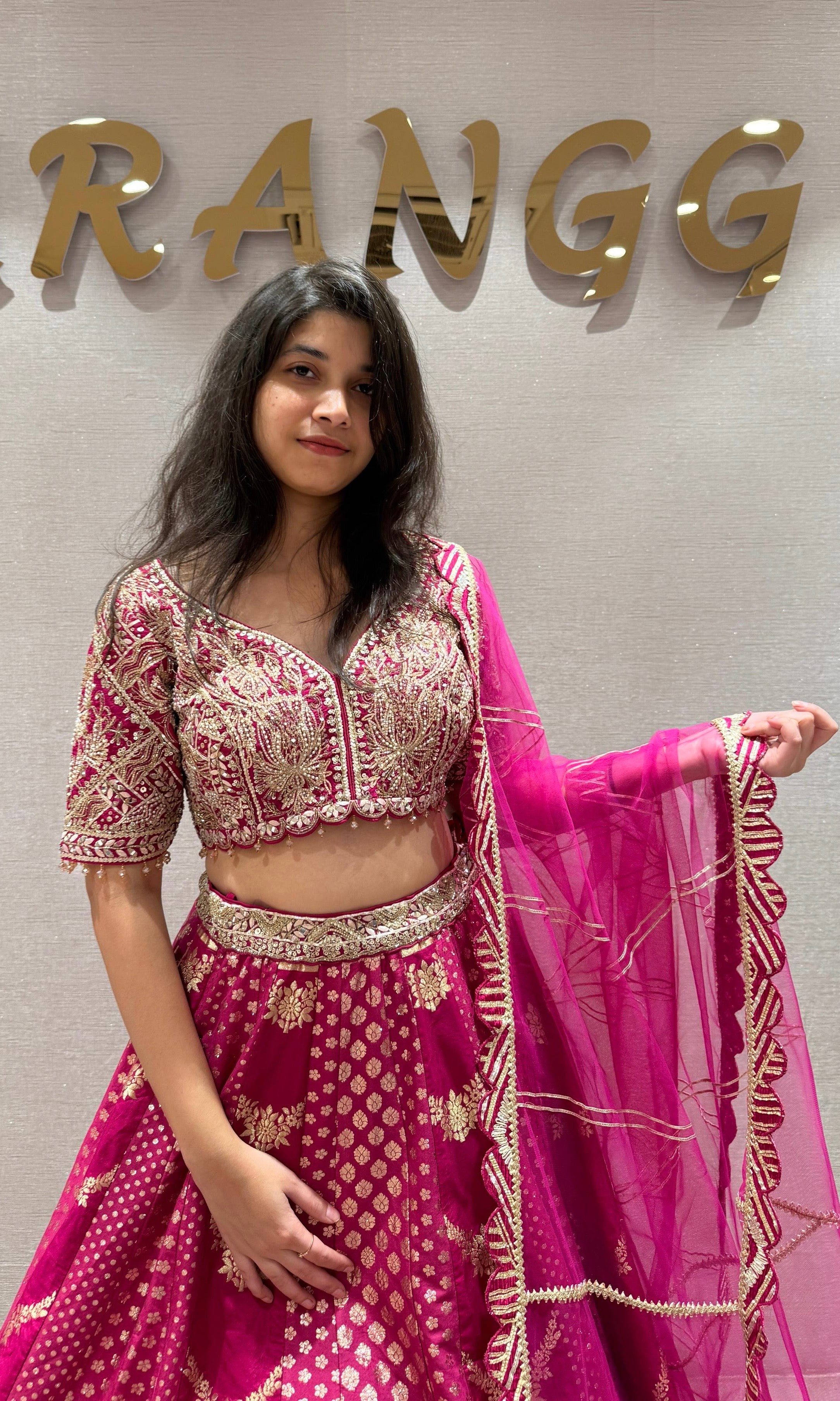 Fuschia Royal Bandhani Lehenga