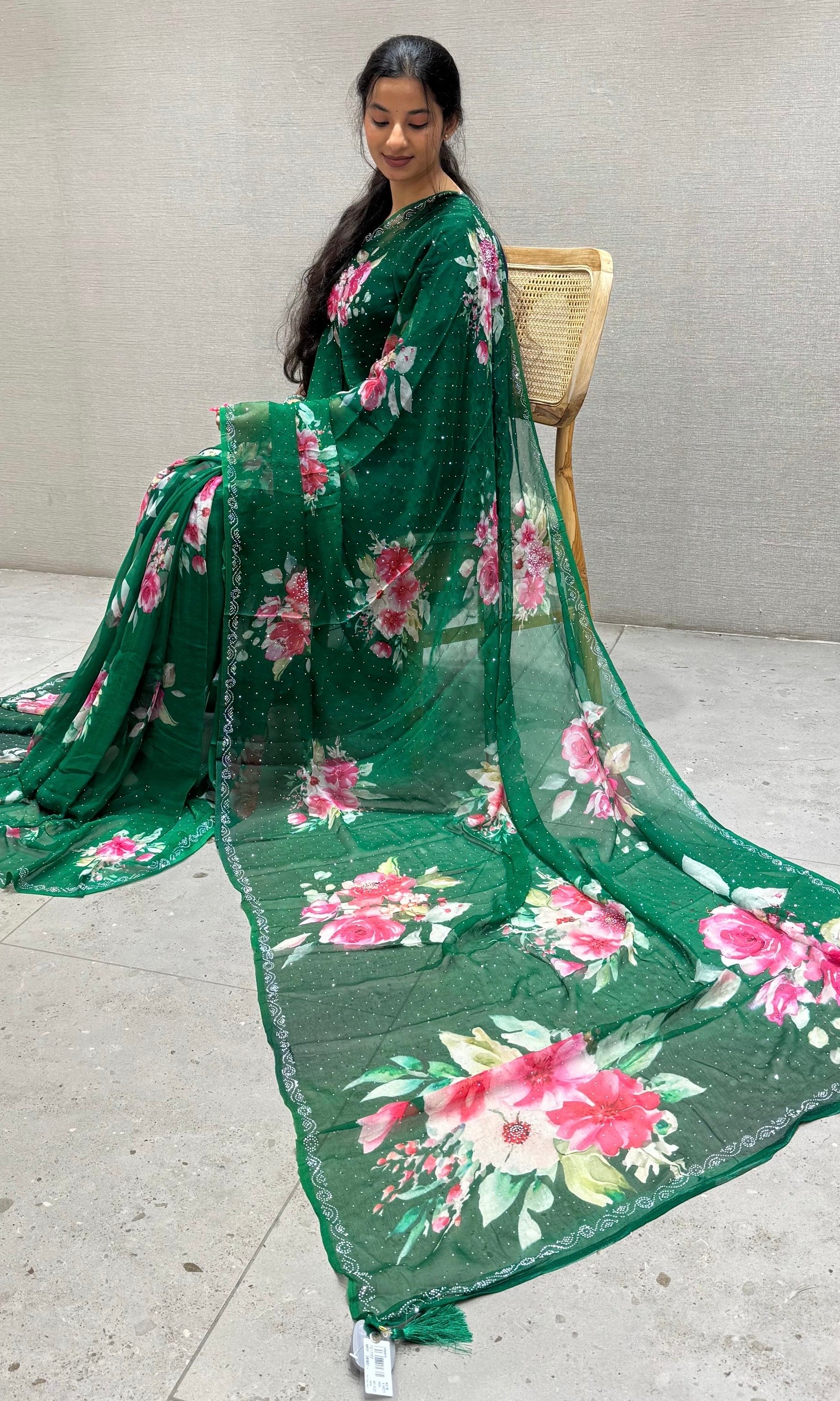 Green saree