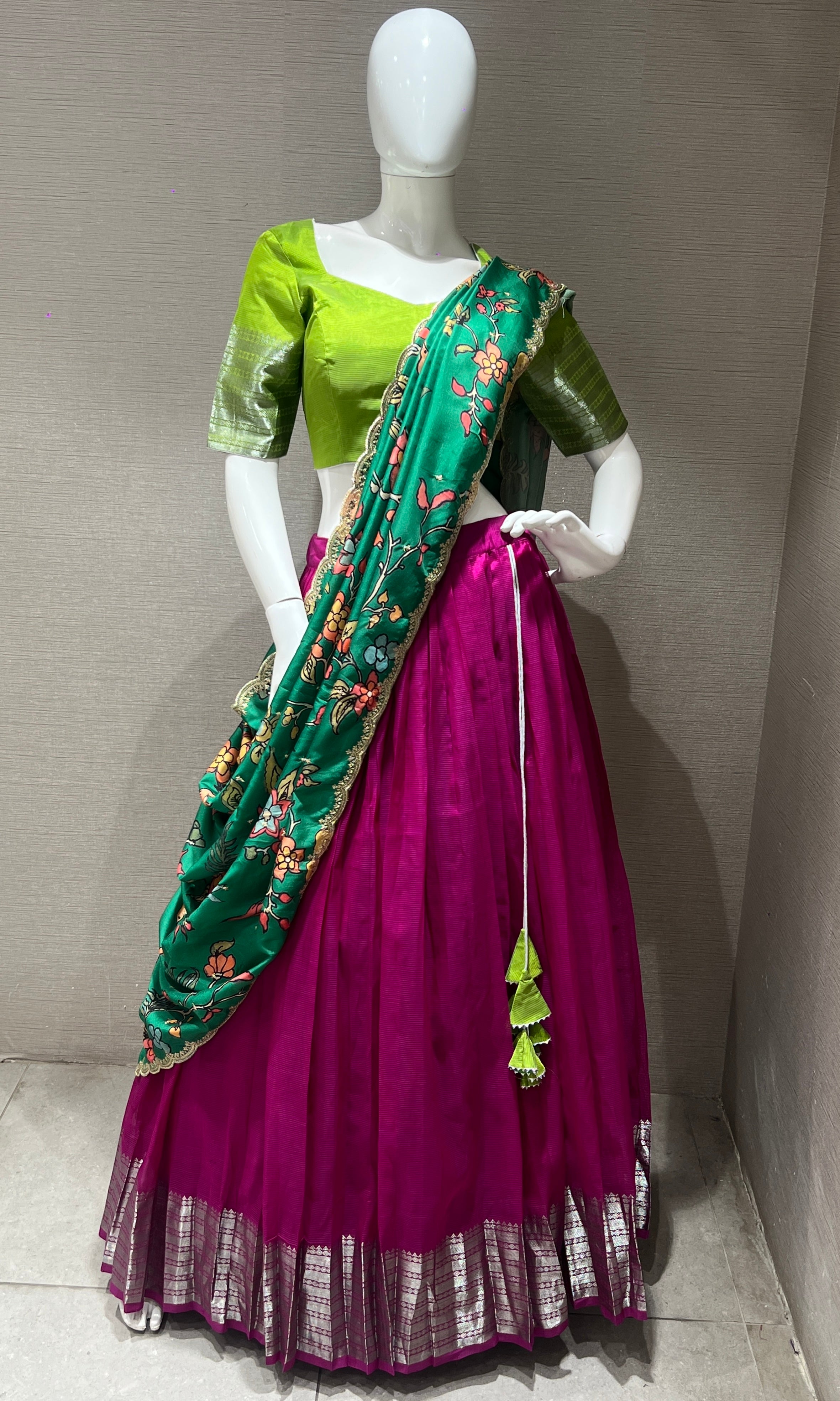 Wine Lehenga