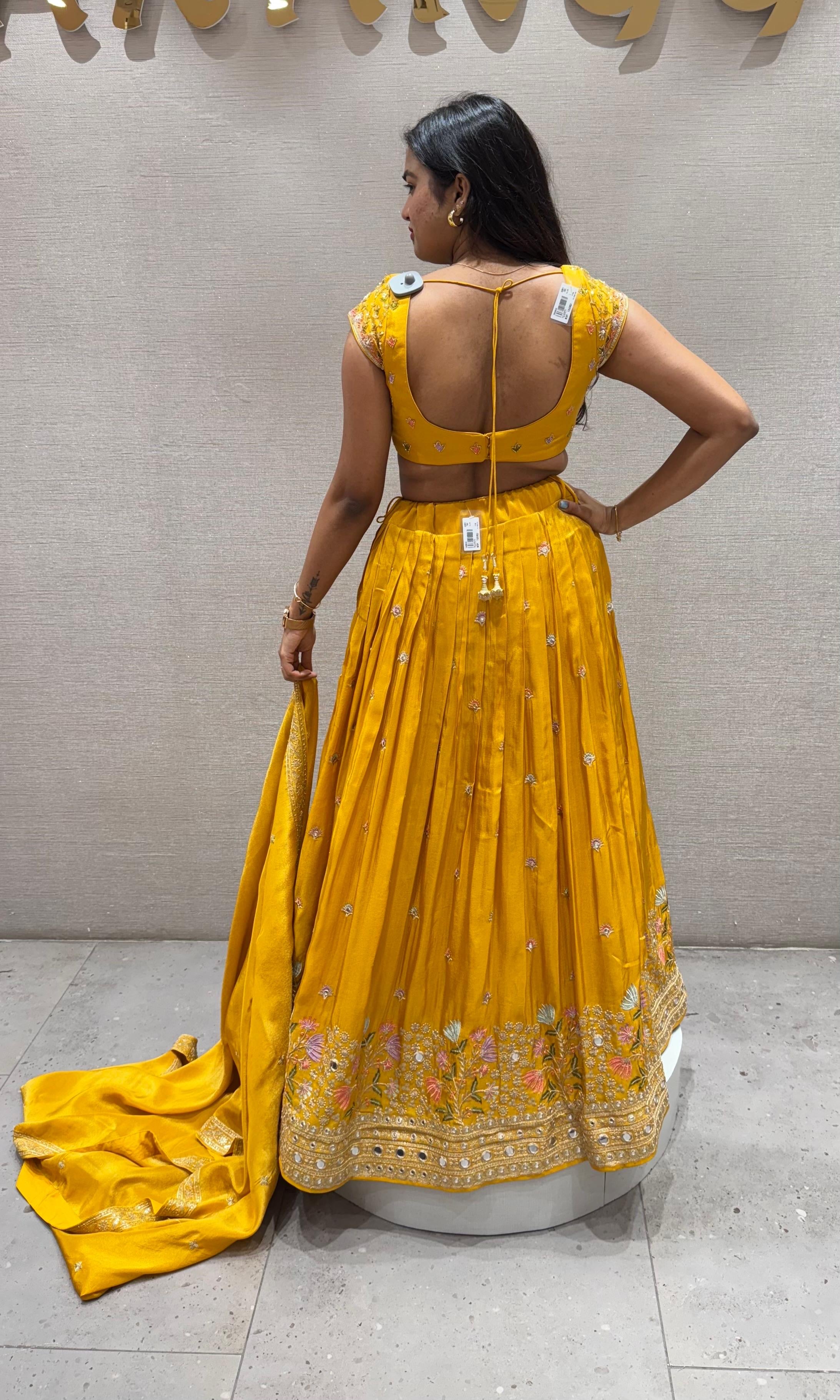 Yellow GOLDEN FLORAL Lehenga