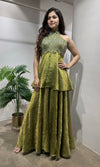 Mehendi Green Embroidered PALAZZO SET
