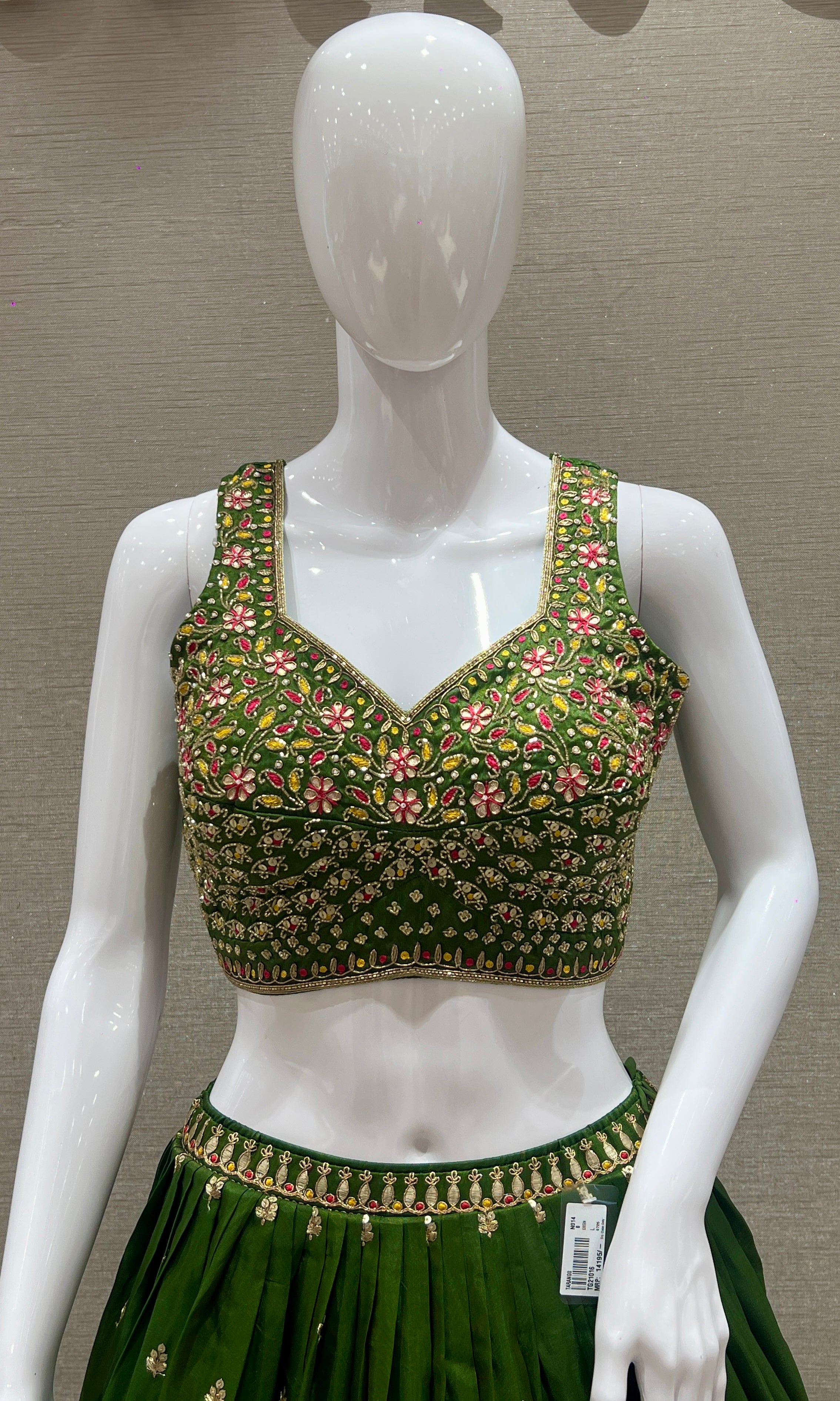 Pachha Parampara – Bottle Green Bridal Lehenga Set