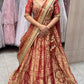 🧡Rust lehanga with Banarasi work🧡