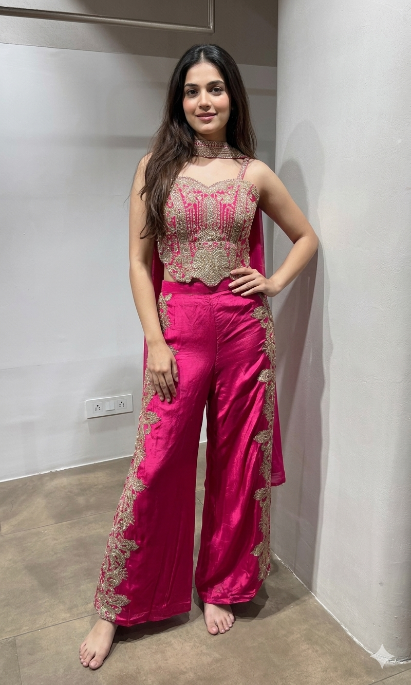 RANI Embroidered Indo-Western Palazzo Set