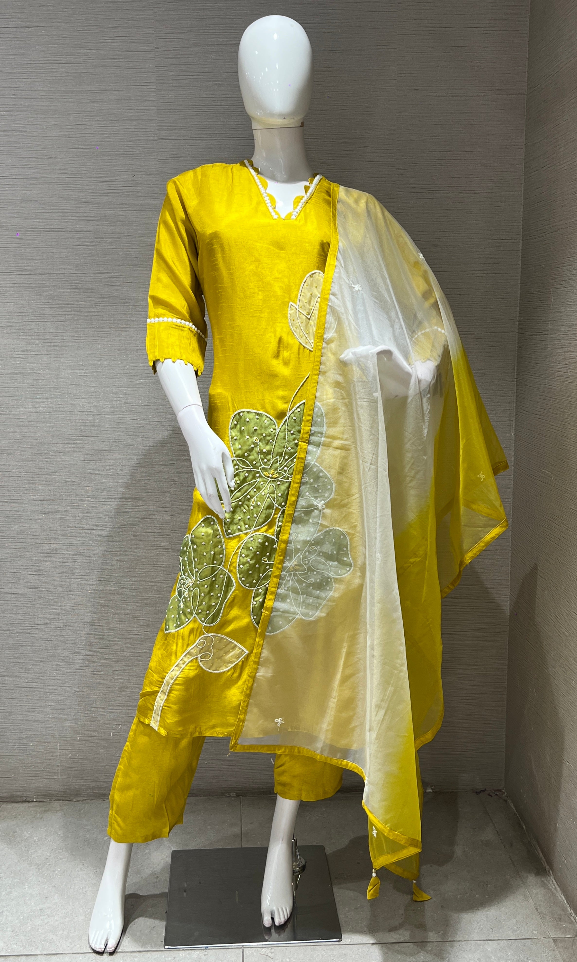 Mustard kurta set