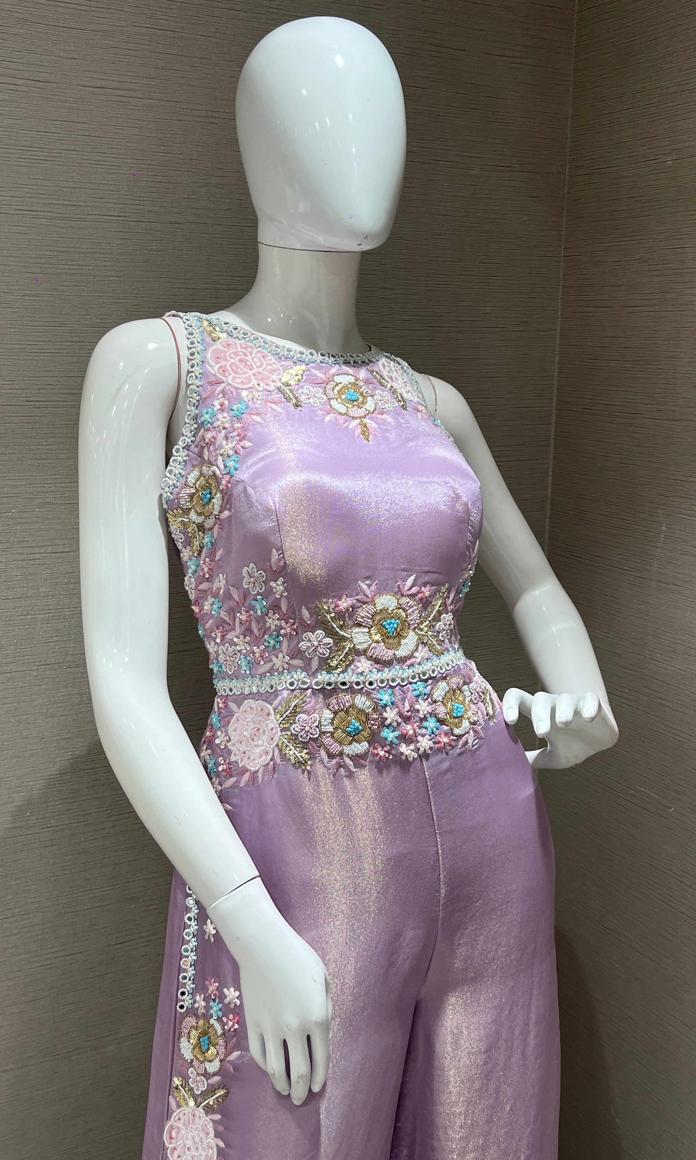 Lilac Embellished Jumpsuit