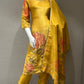 🏵️Yellow shimmer silk kurta set🏵️ ( 2992 )