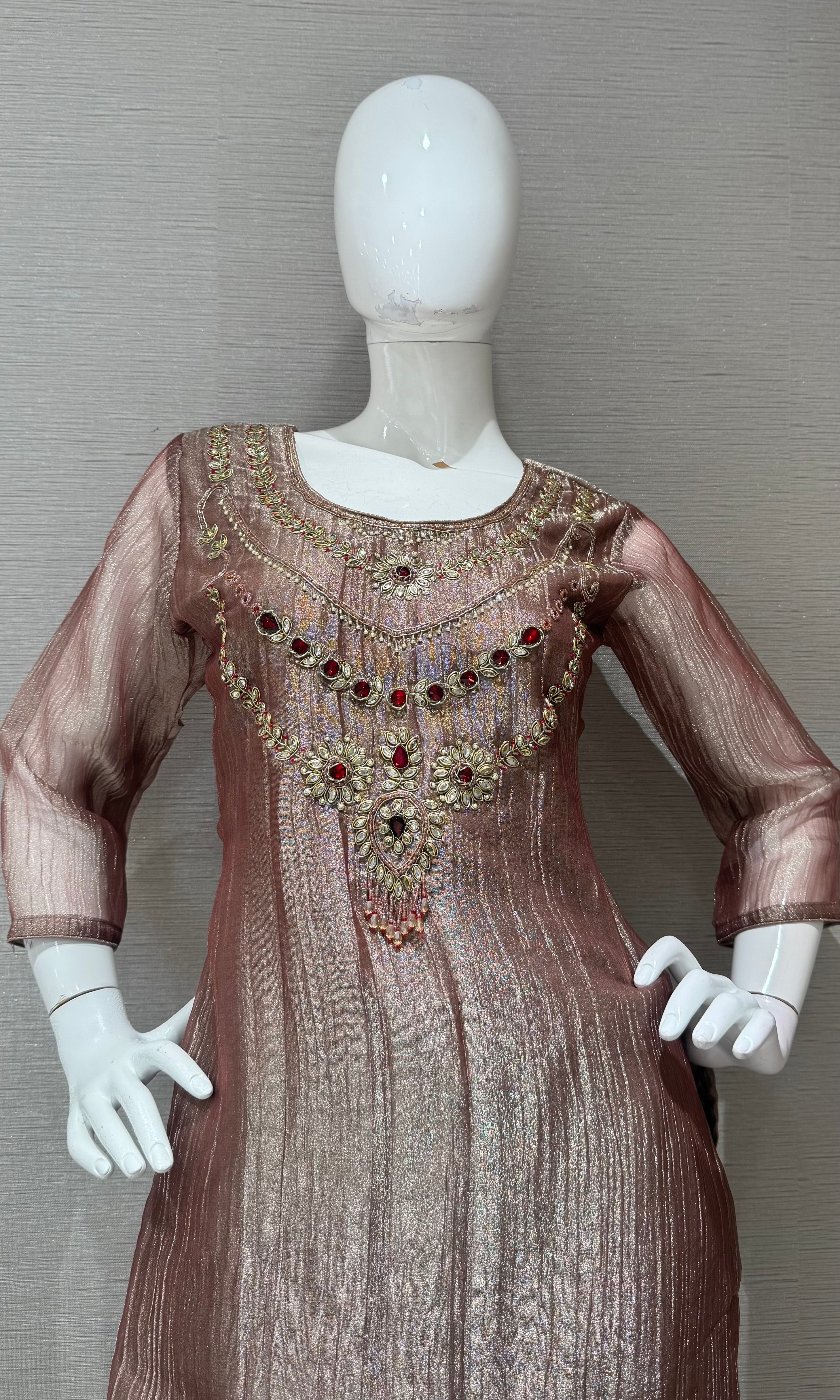Moee Shimmer Cord Palazzo Set