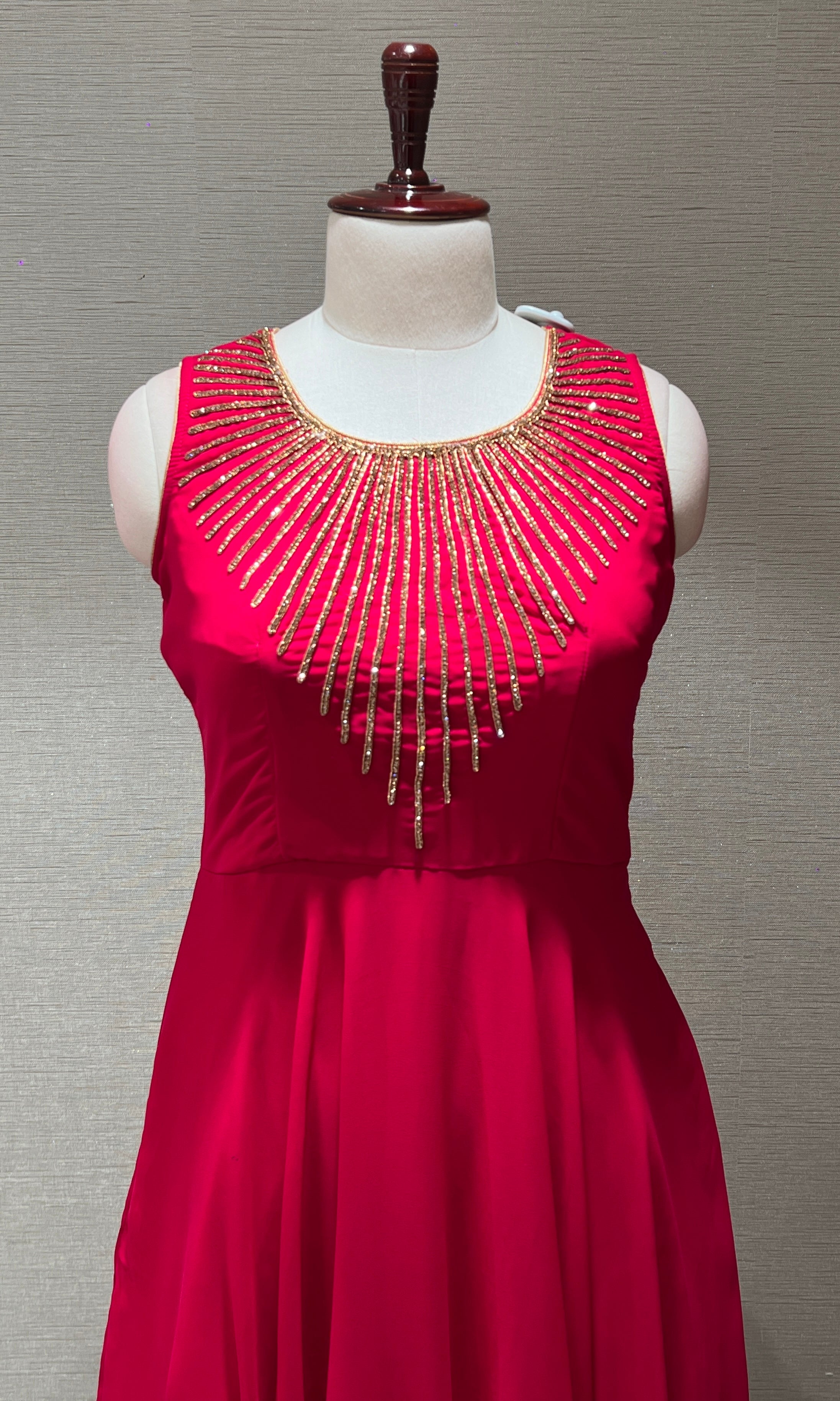 Pink long dress