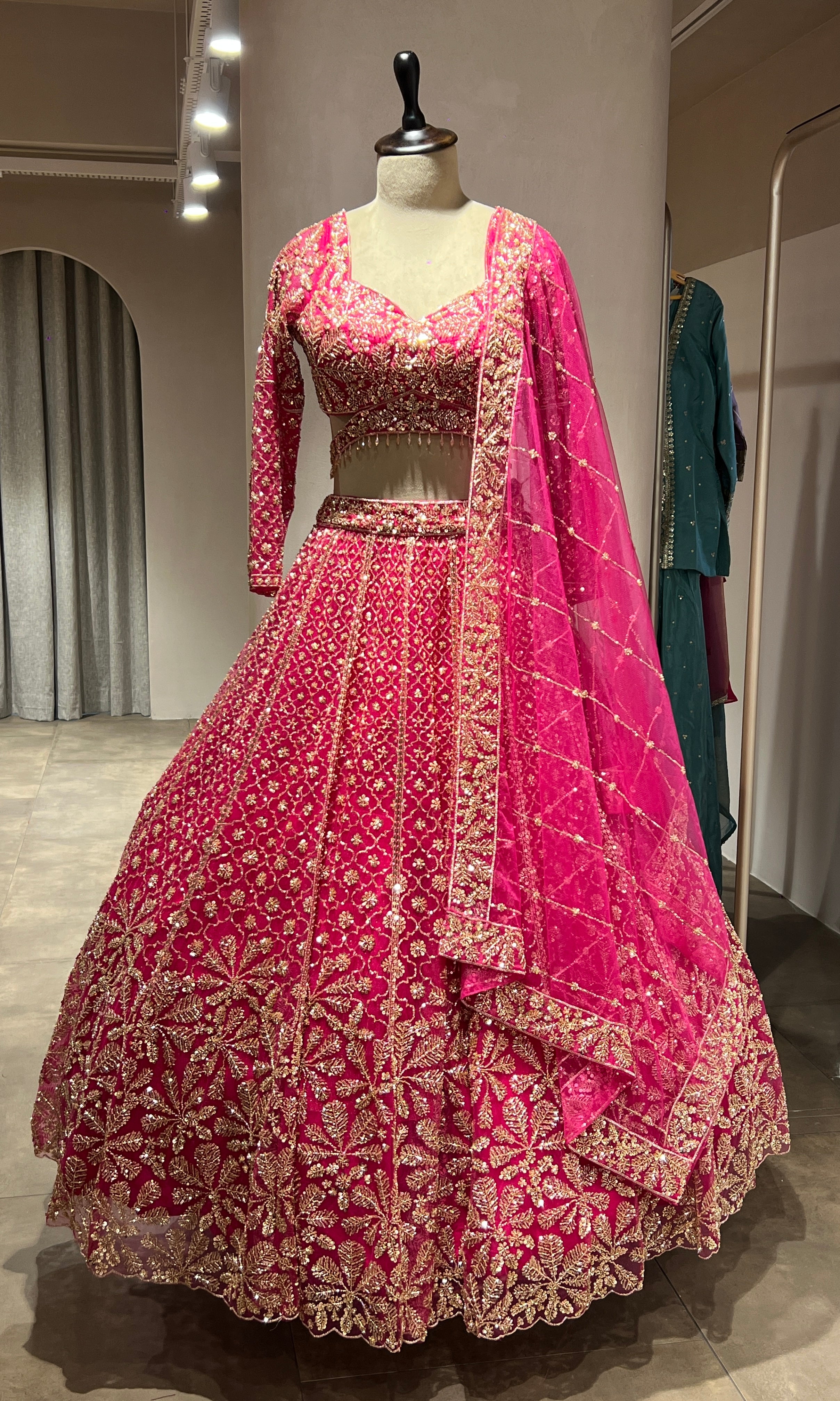 Rani FLORAL INTRICATE EMBROIDERY LEHENGA