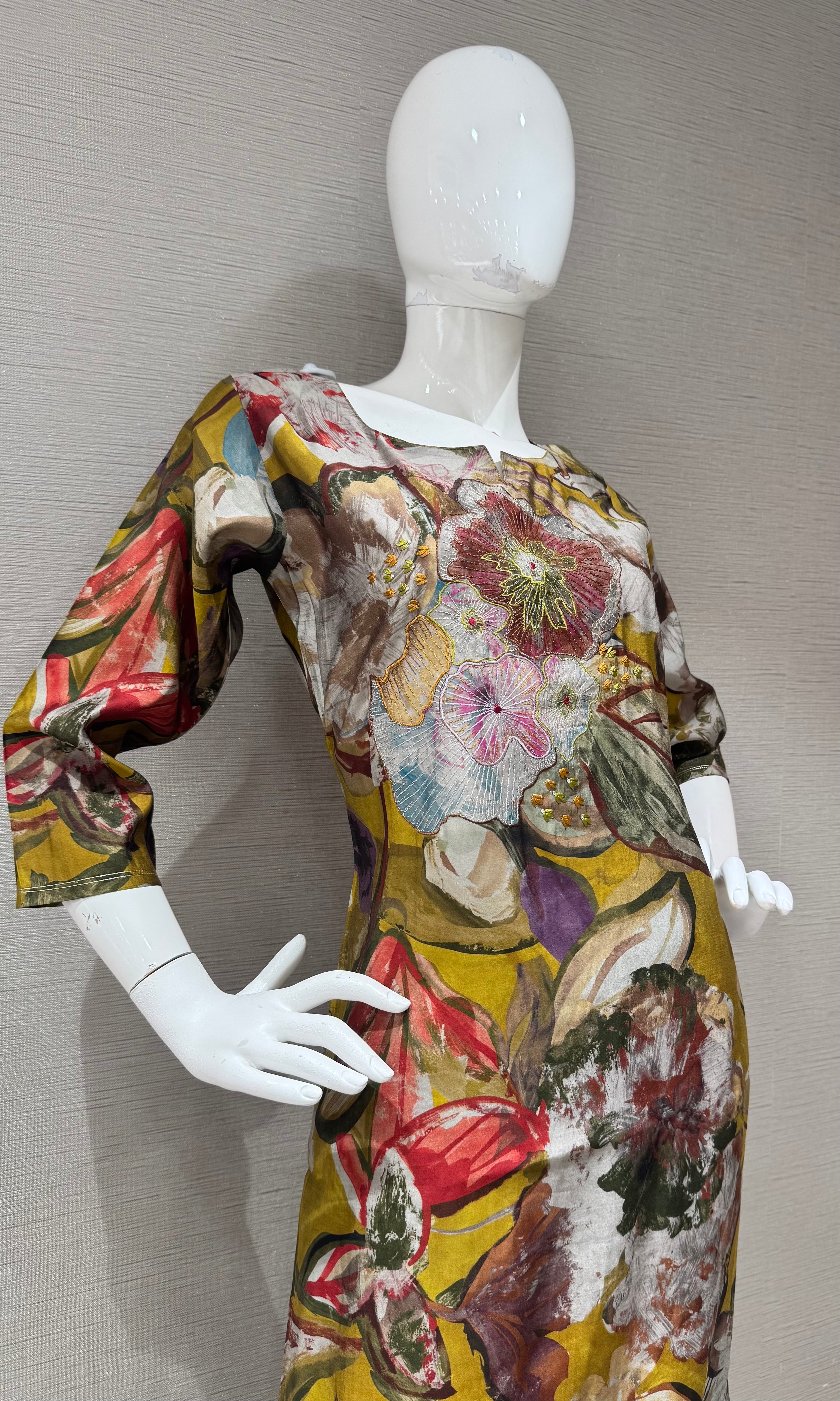 Multi Floral Print Tunic top and bottom