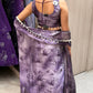 🪻Purple 3 piece Indo western dress with cape🪻