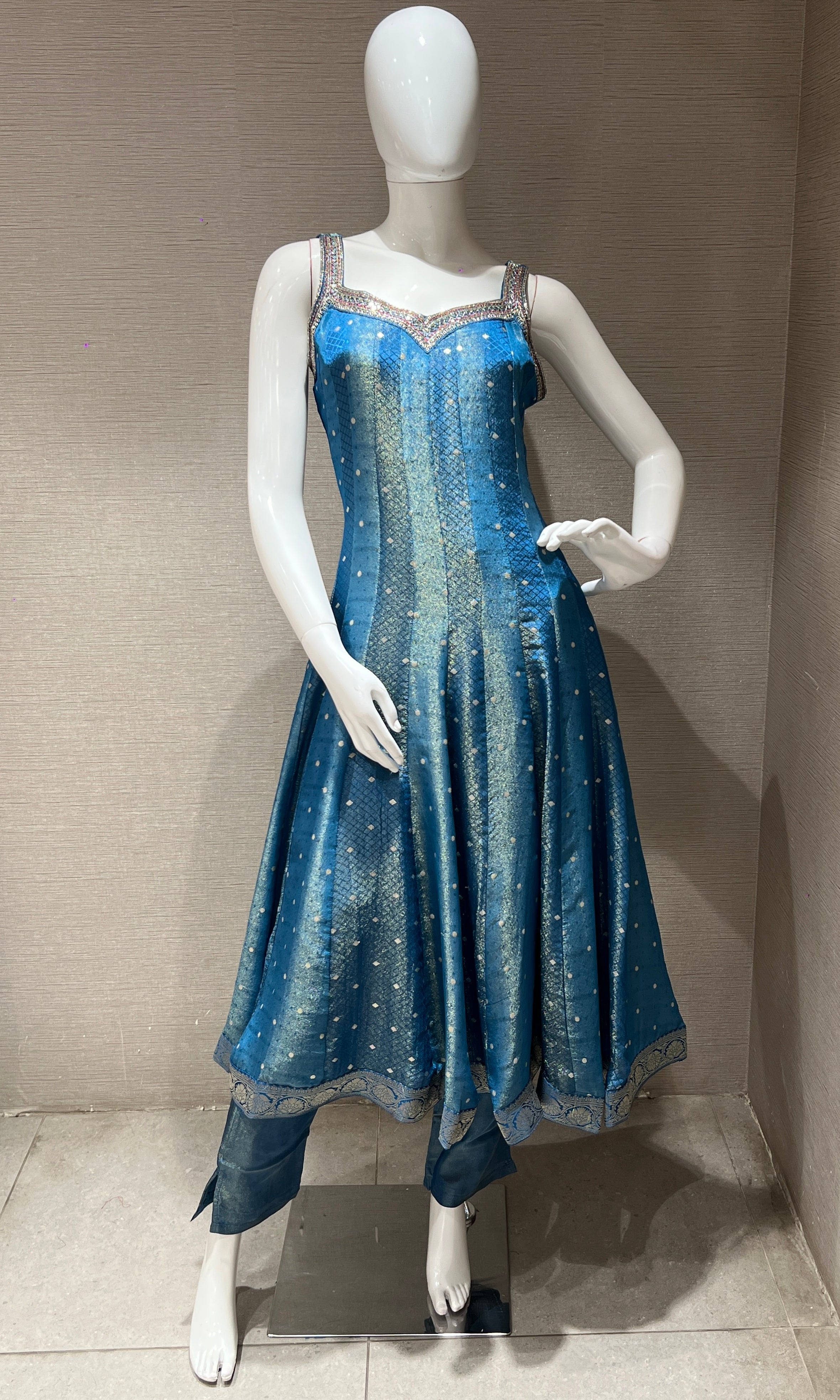 Blue Anarkali