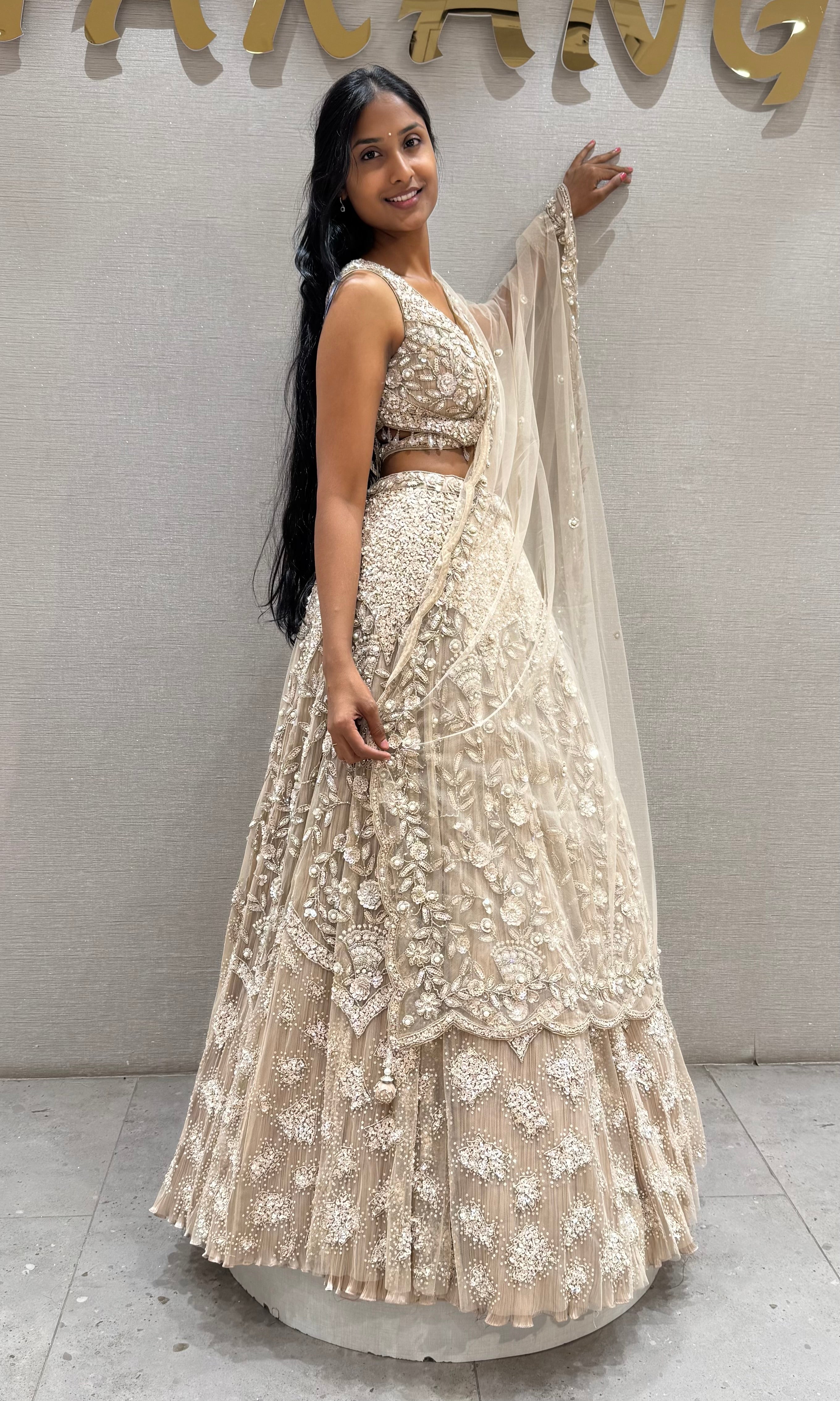 MOWE Silver Bridal Lehenga