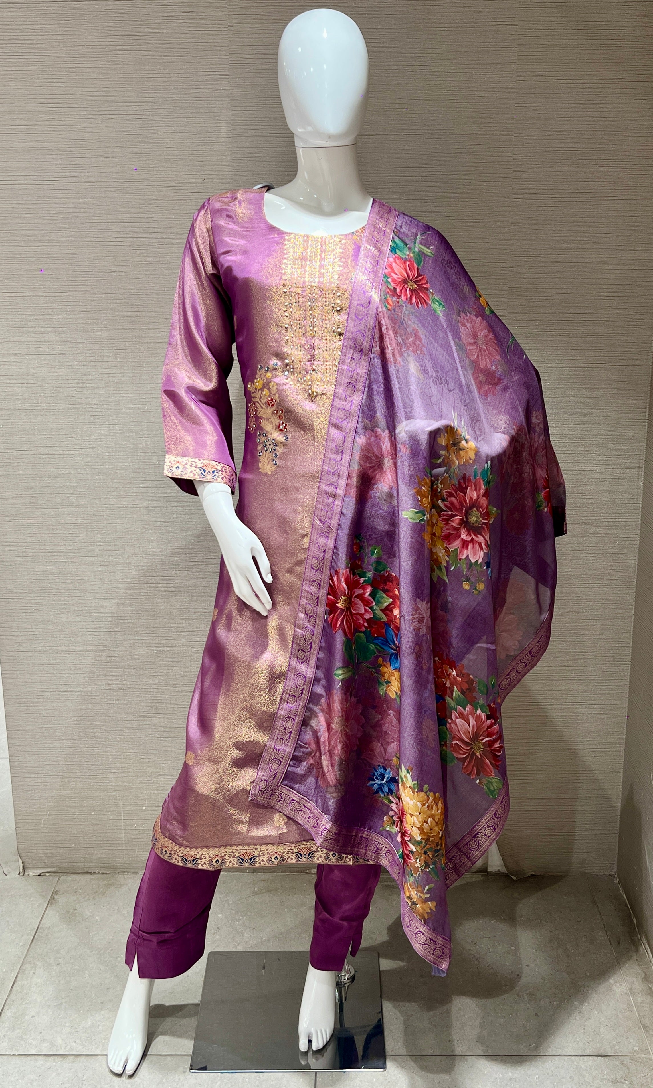 Purple kurta set