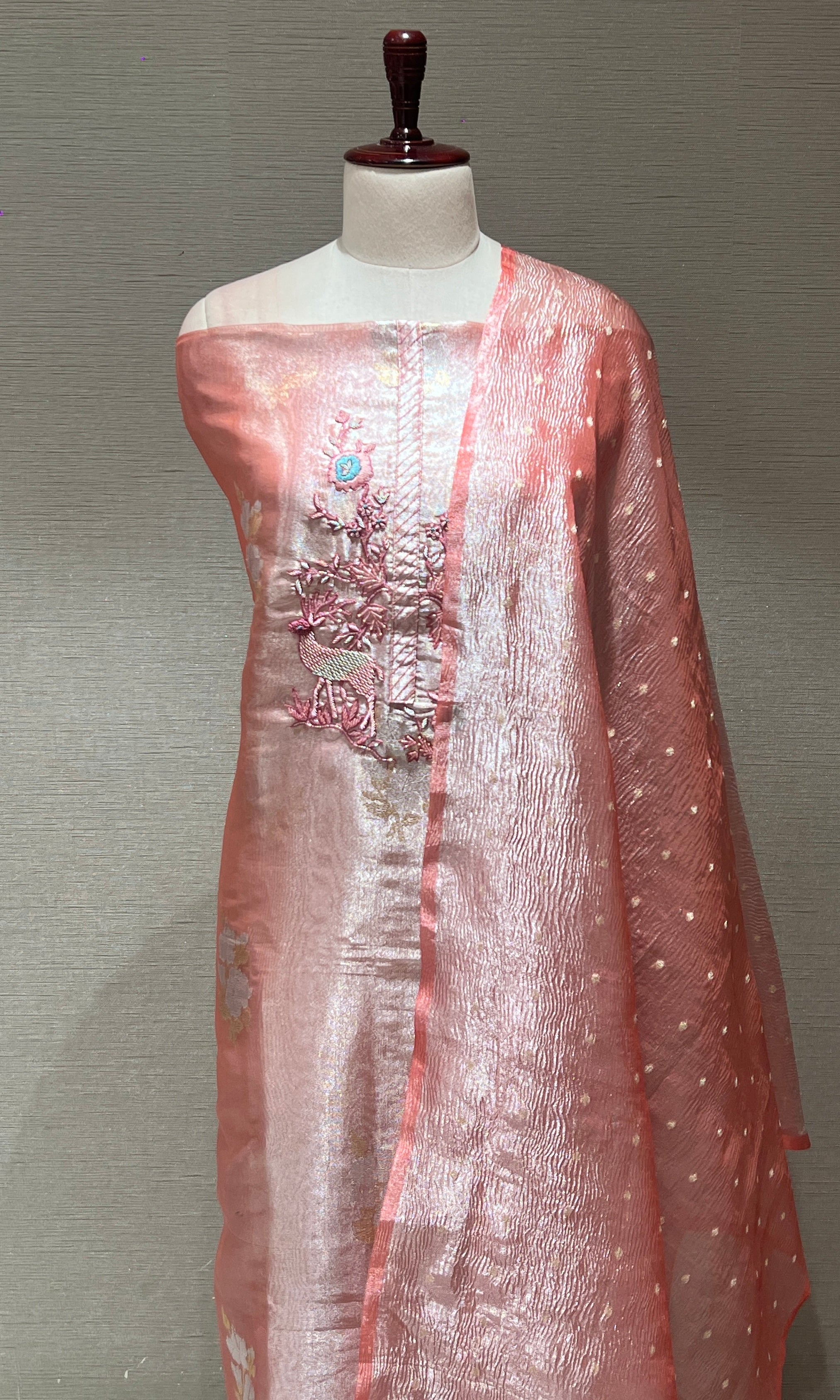 Pink dress material