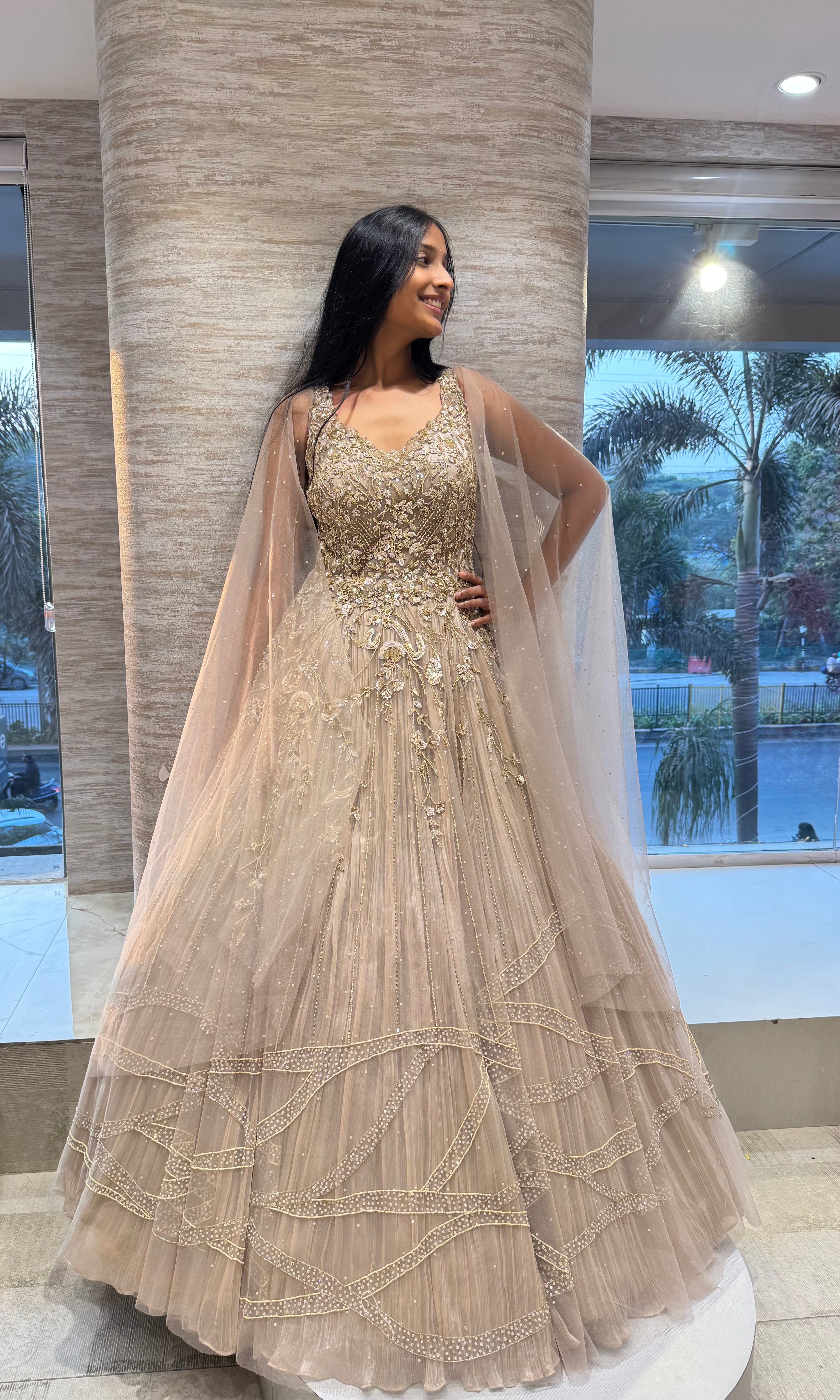 Moee GOLD EMBROIDERED GOWN