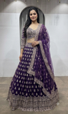 PURPLE intricate embroidered Lehenga set