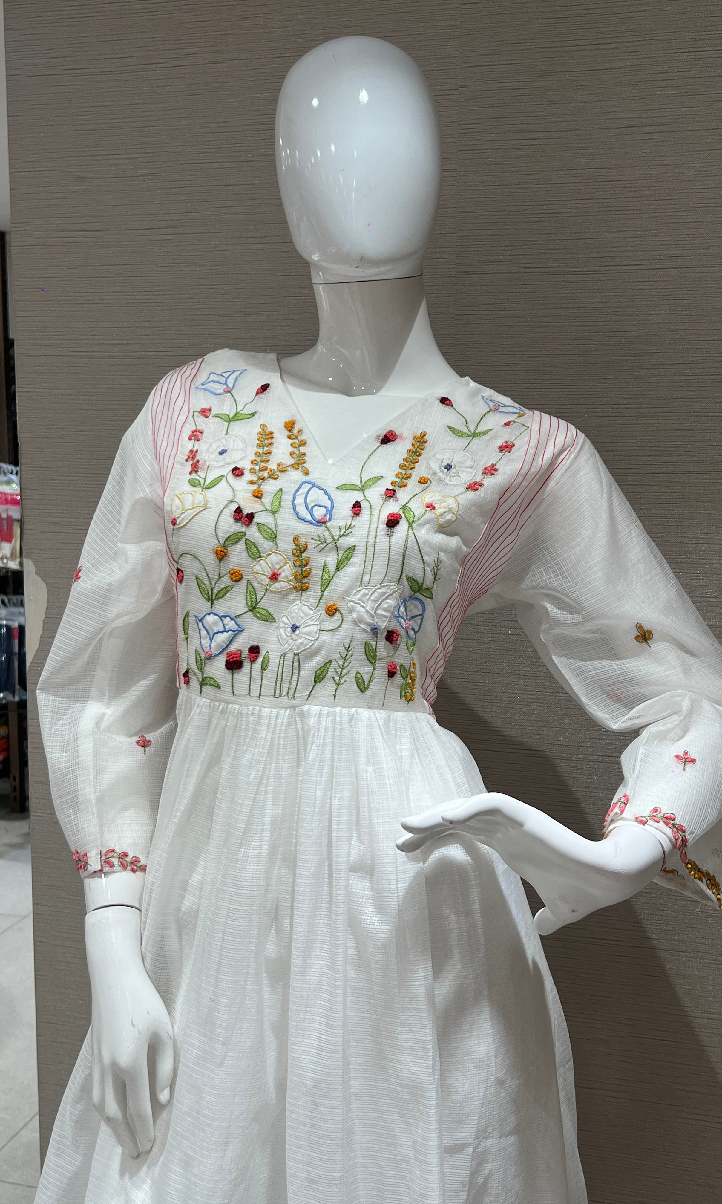 White Anarkali