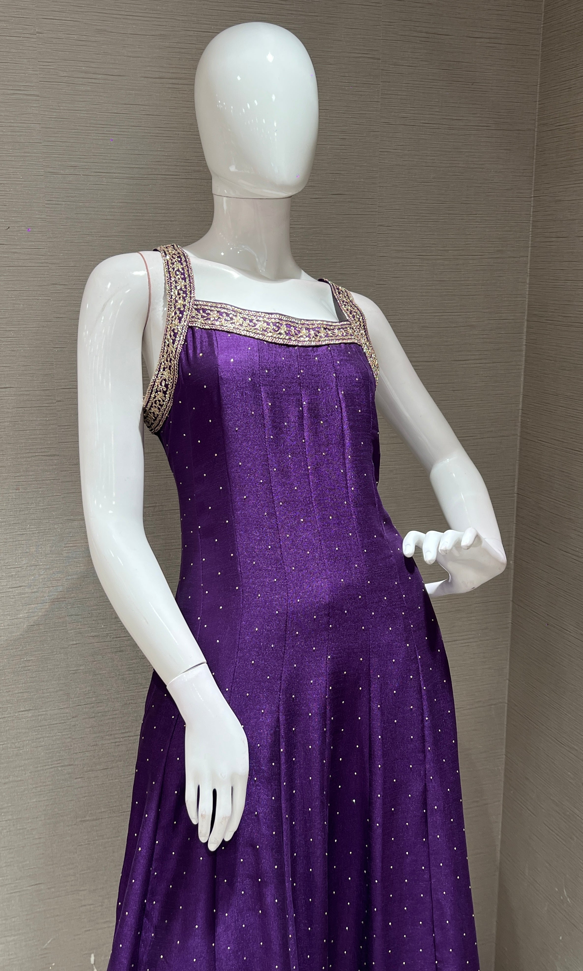 Purple gold Ethnic kurta set